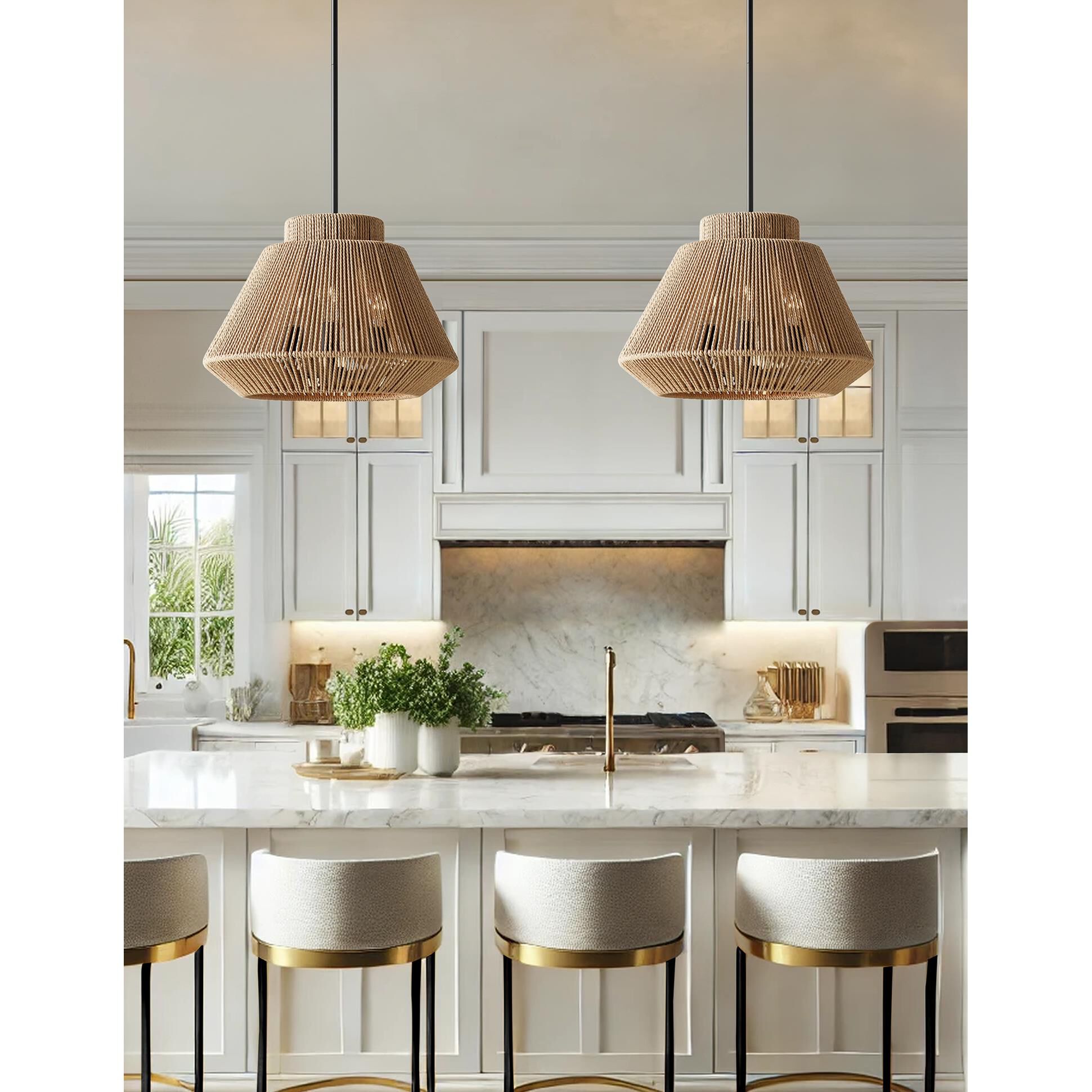 Shown in Matte Black finish and Natural shade