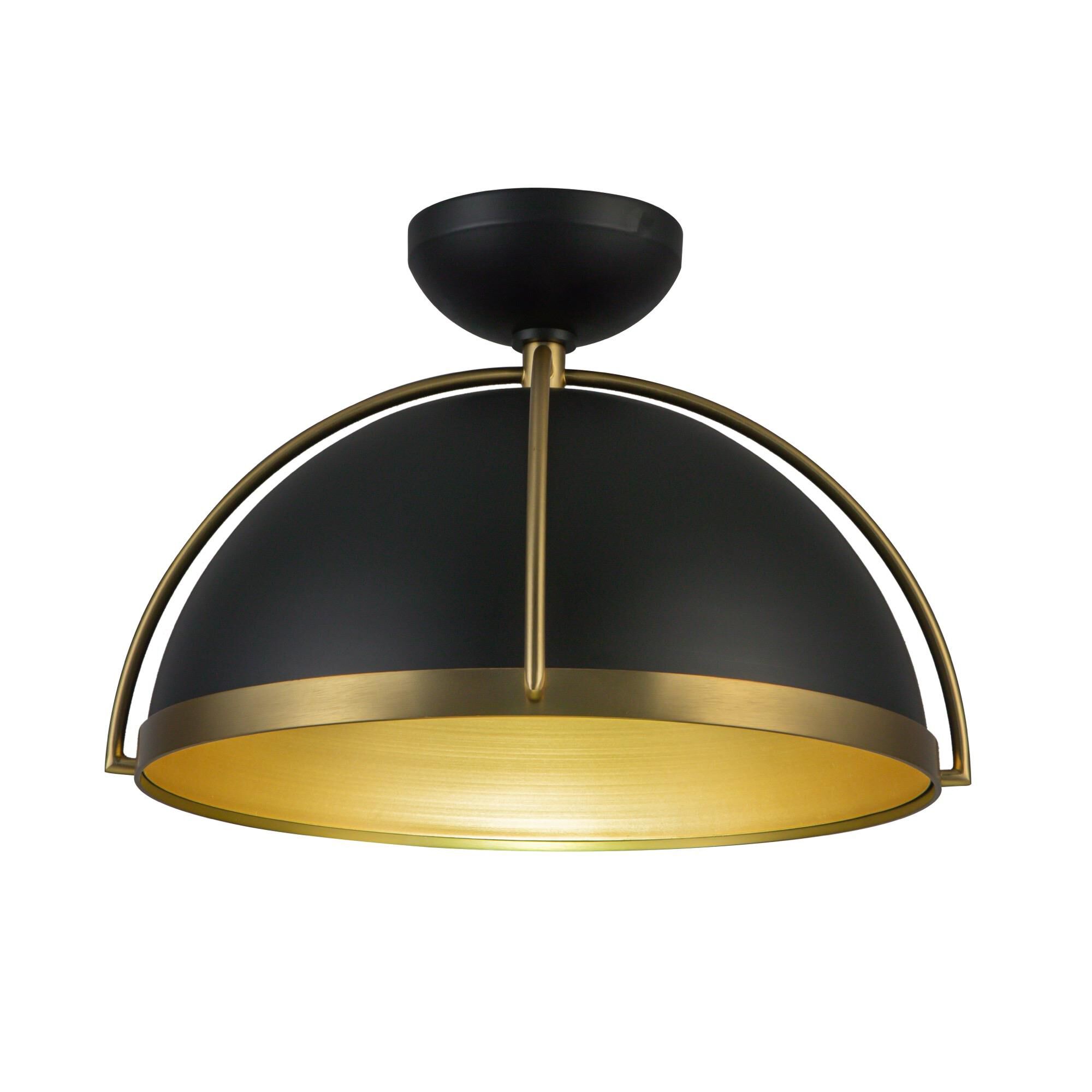 Shown in Black and Brushed Brass finish