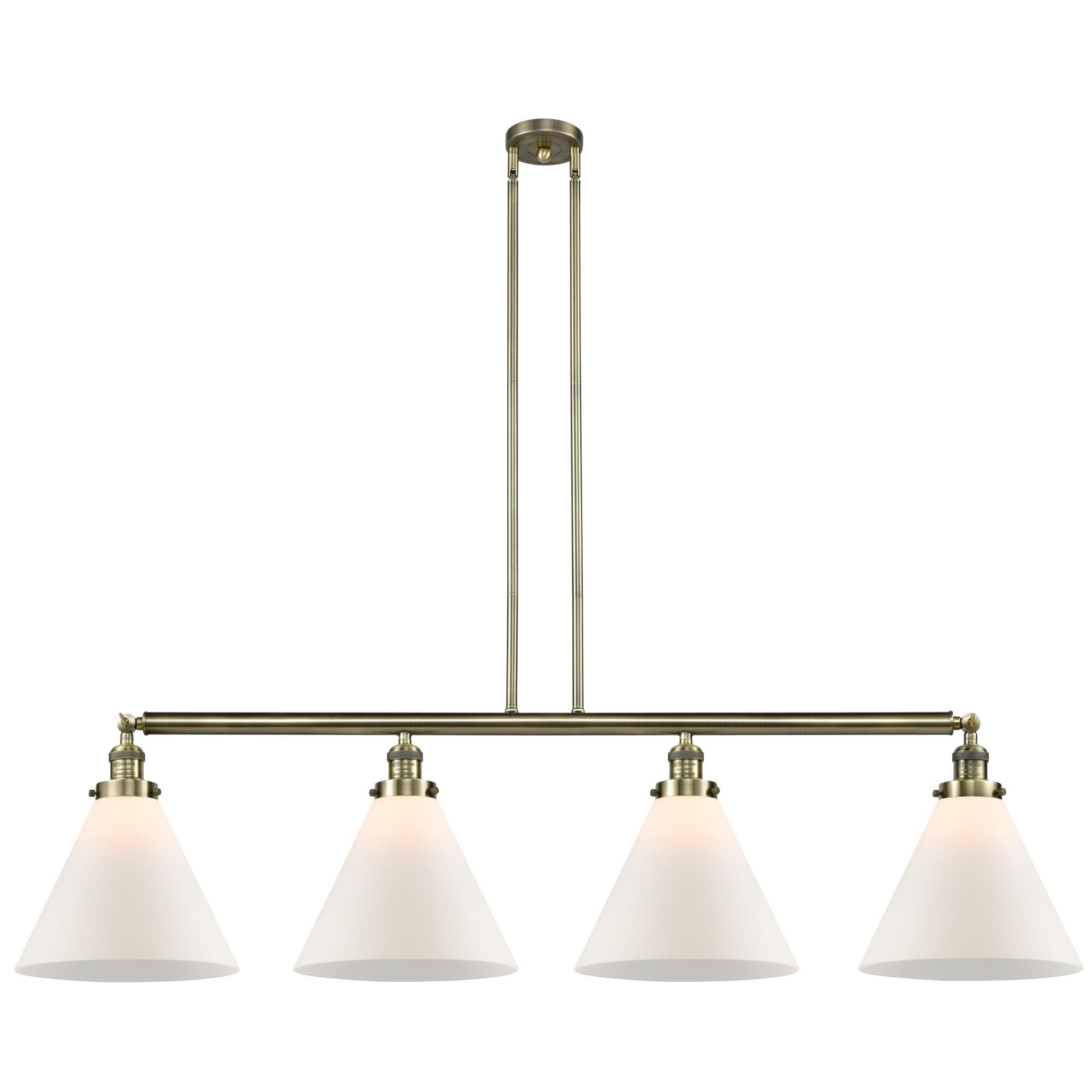 Bruno Marashlian X-Large Cone 56 Inch 4 Light Linear Suspension Light by Innovations Lighting