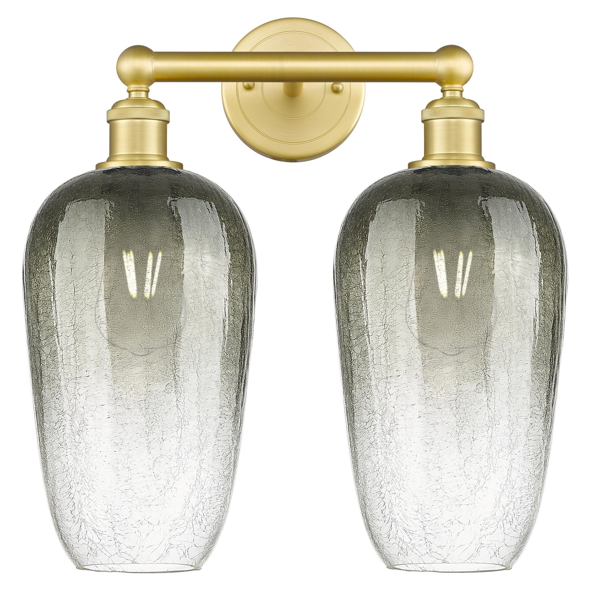 Shown in Satin Gold finish and Slate glass