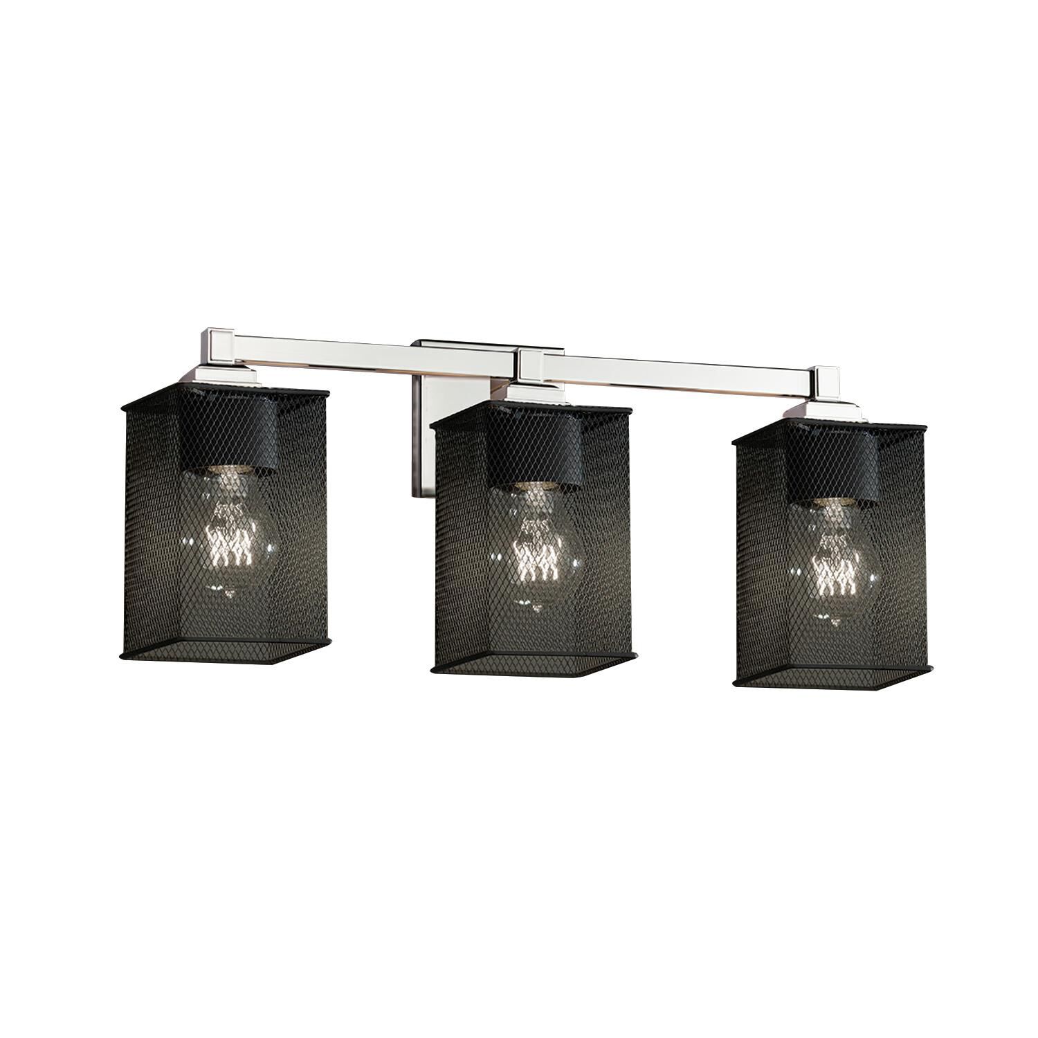 Wire Mesh 22 Inch 3 Light Bath Vanity Light by Justice Design Group