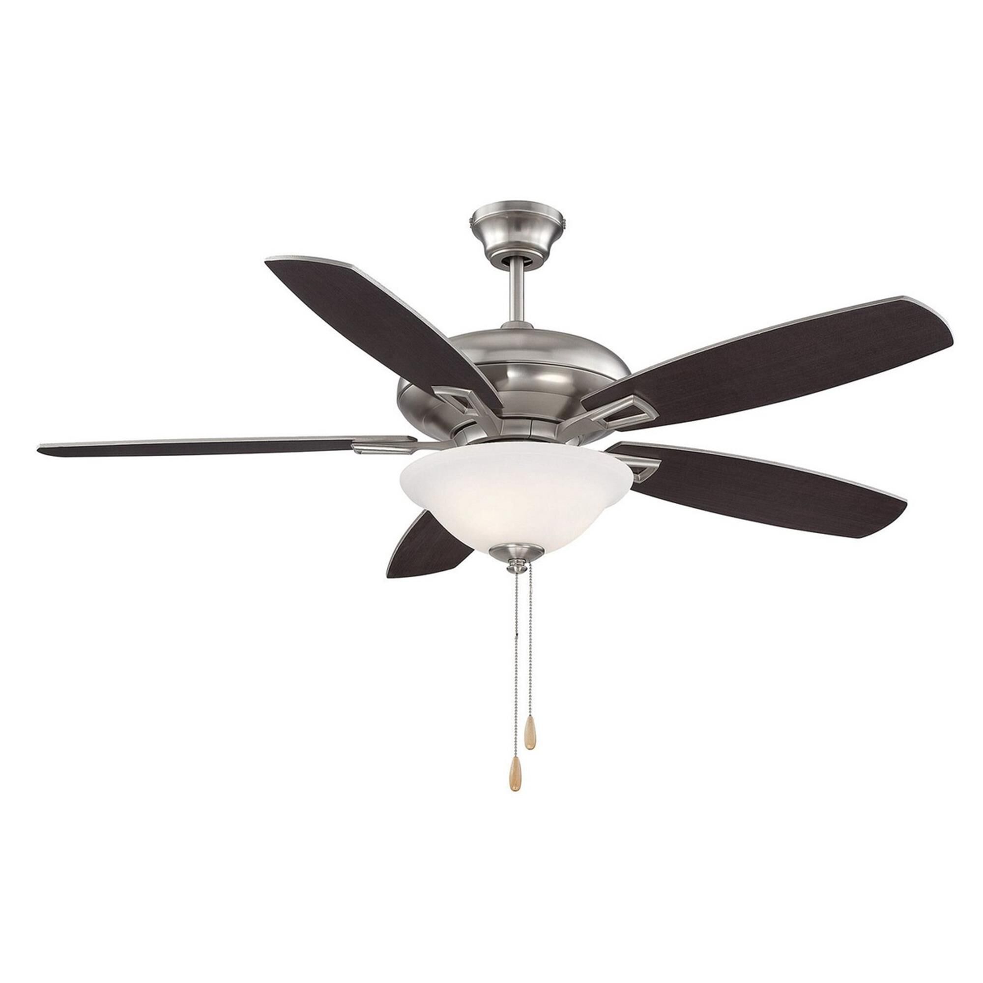 Shown in Satin Nickel finish and White Frosted glass