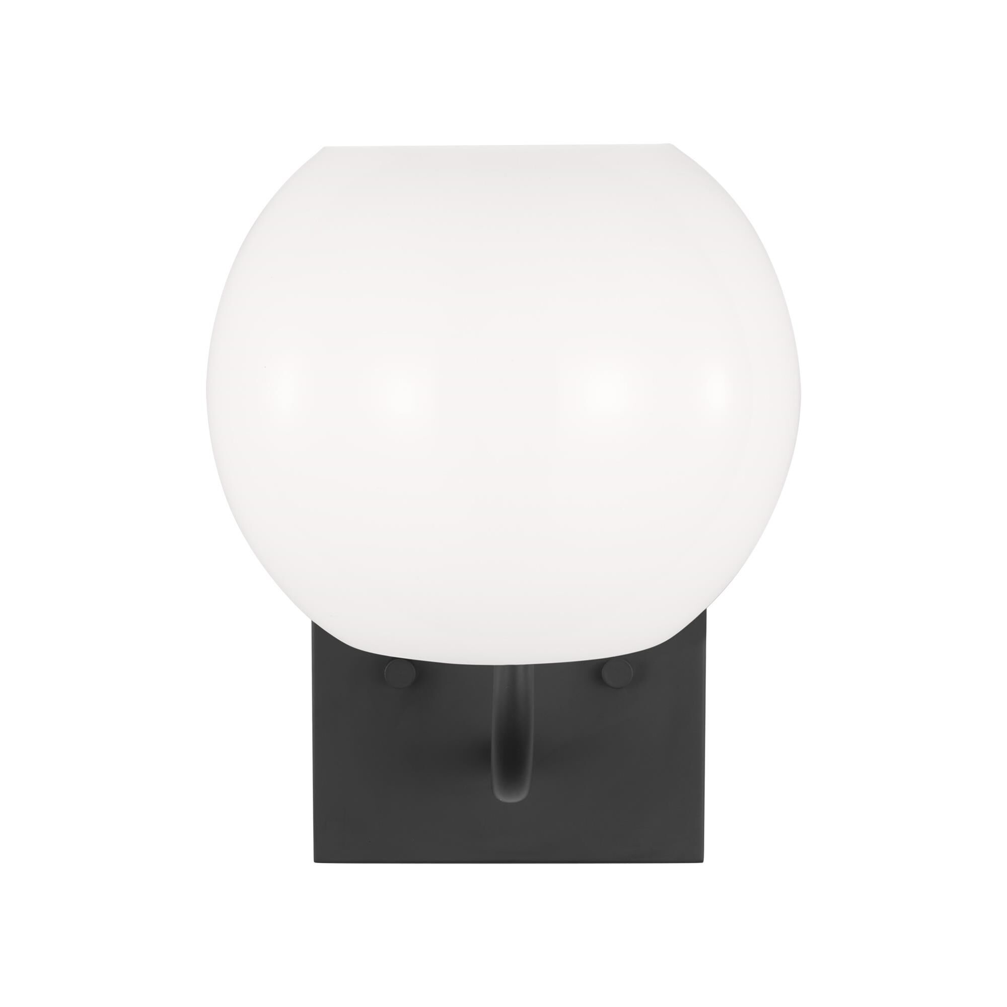 Shown in Midnight Black finish and Opal Glass shade