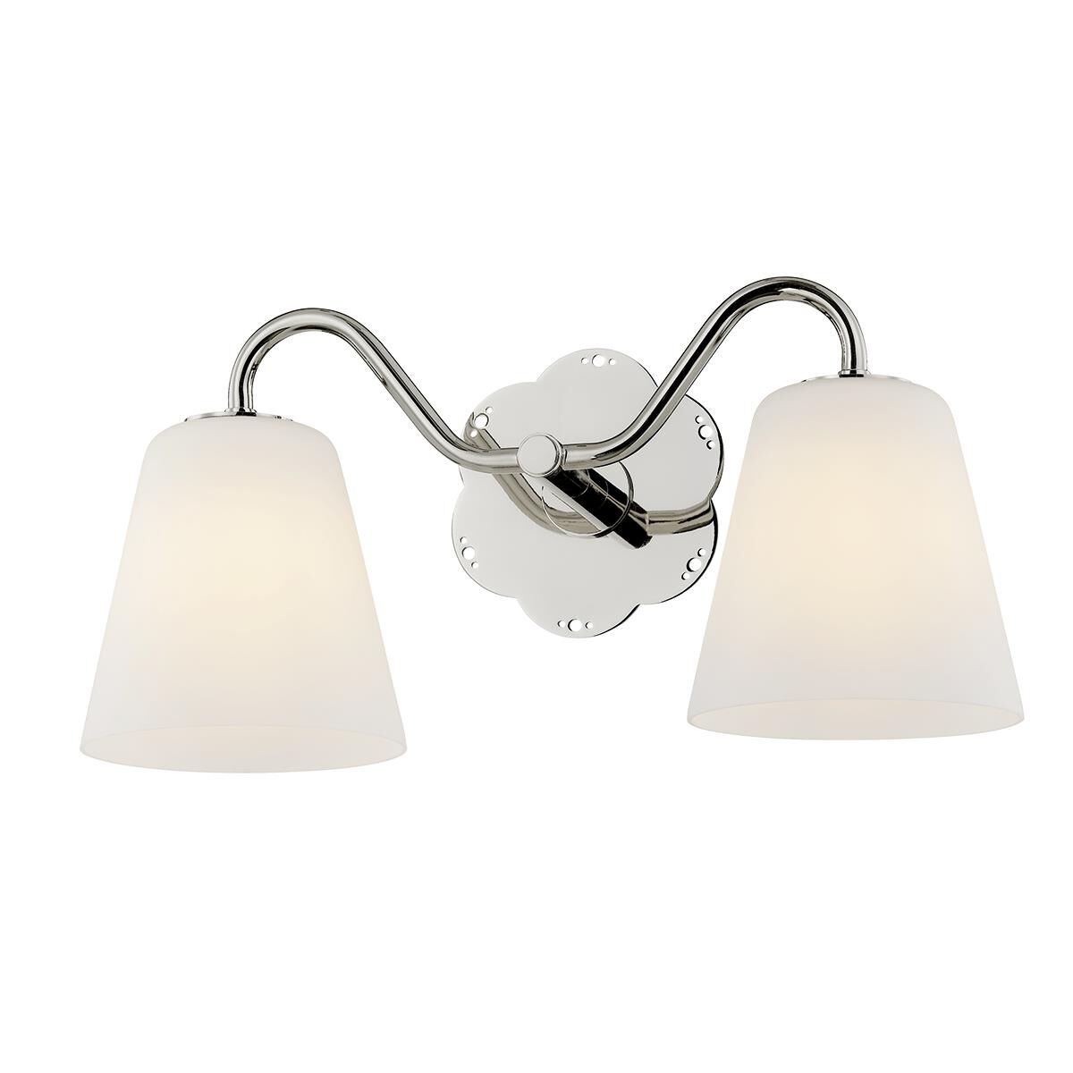 Shown in Polished Nickel finish and Opal Matte glass