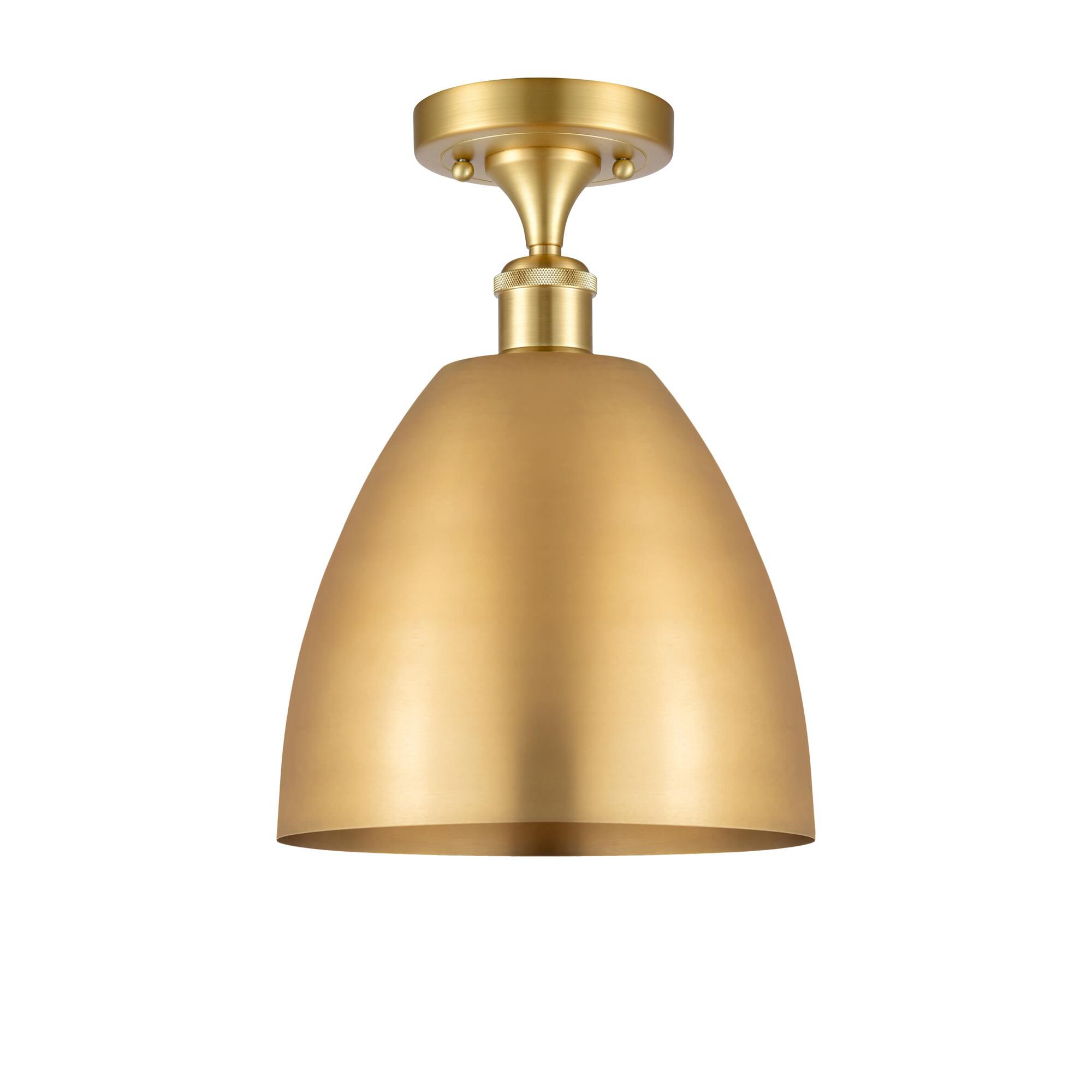 Shown in Satin Gold finish and Satin Gold Ballston Dome shade
