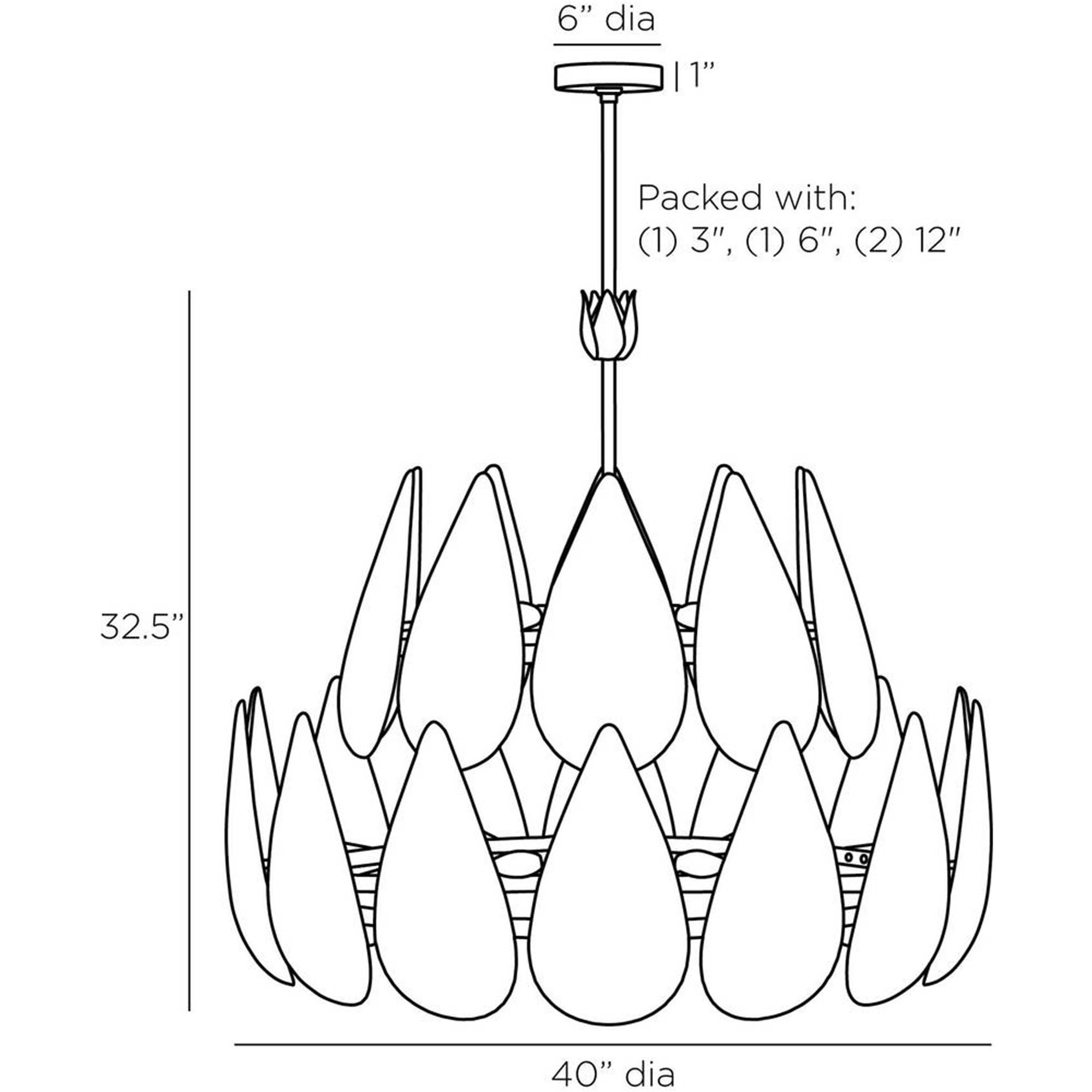 Anastasia 40 Inch Chandelier by Arteriors Home