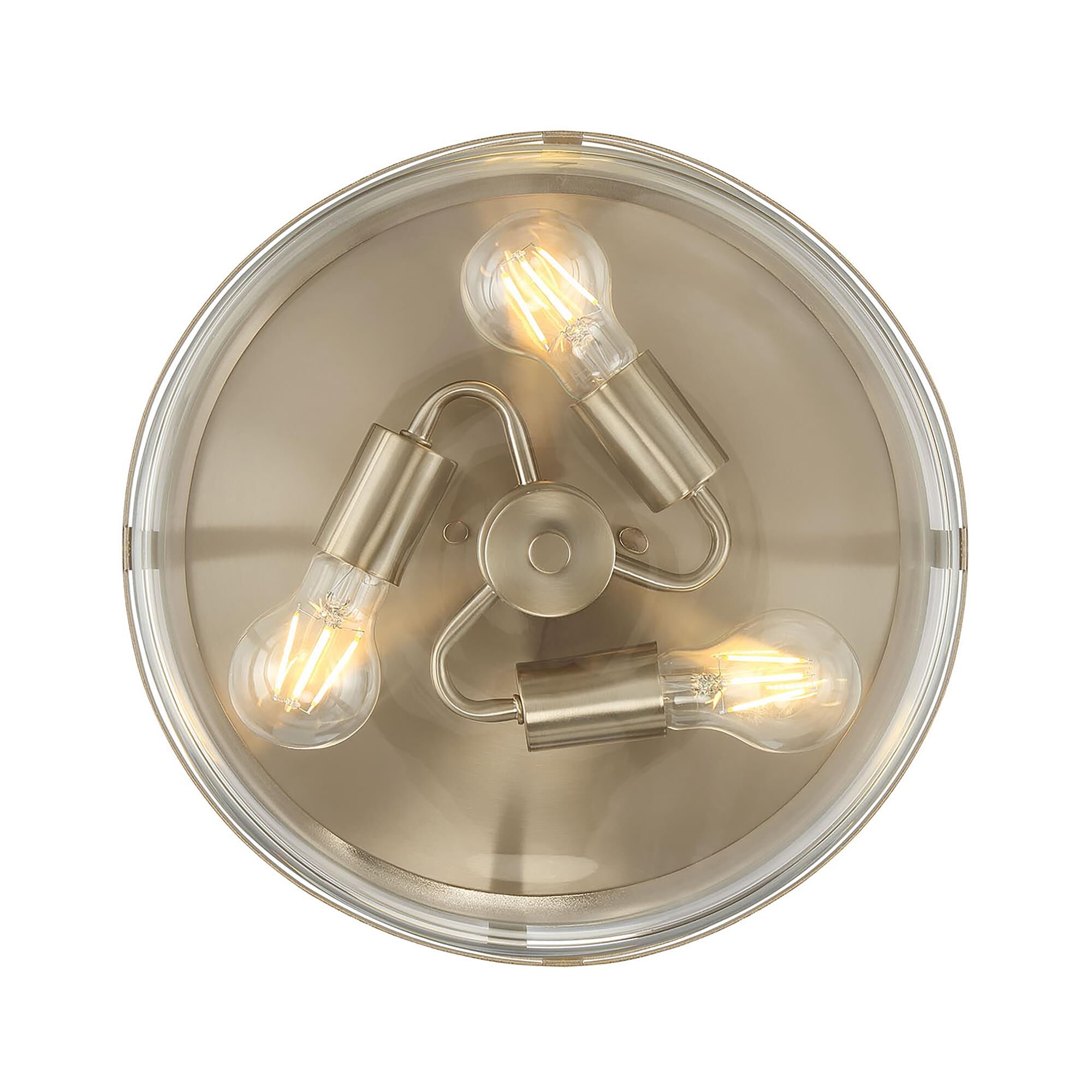 Shown in Modern Gold finish and Clear glass