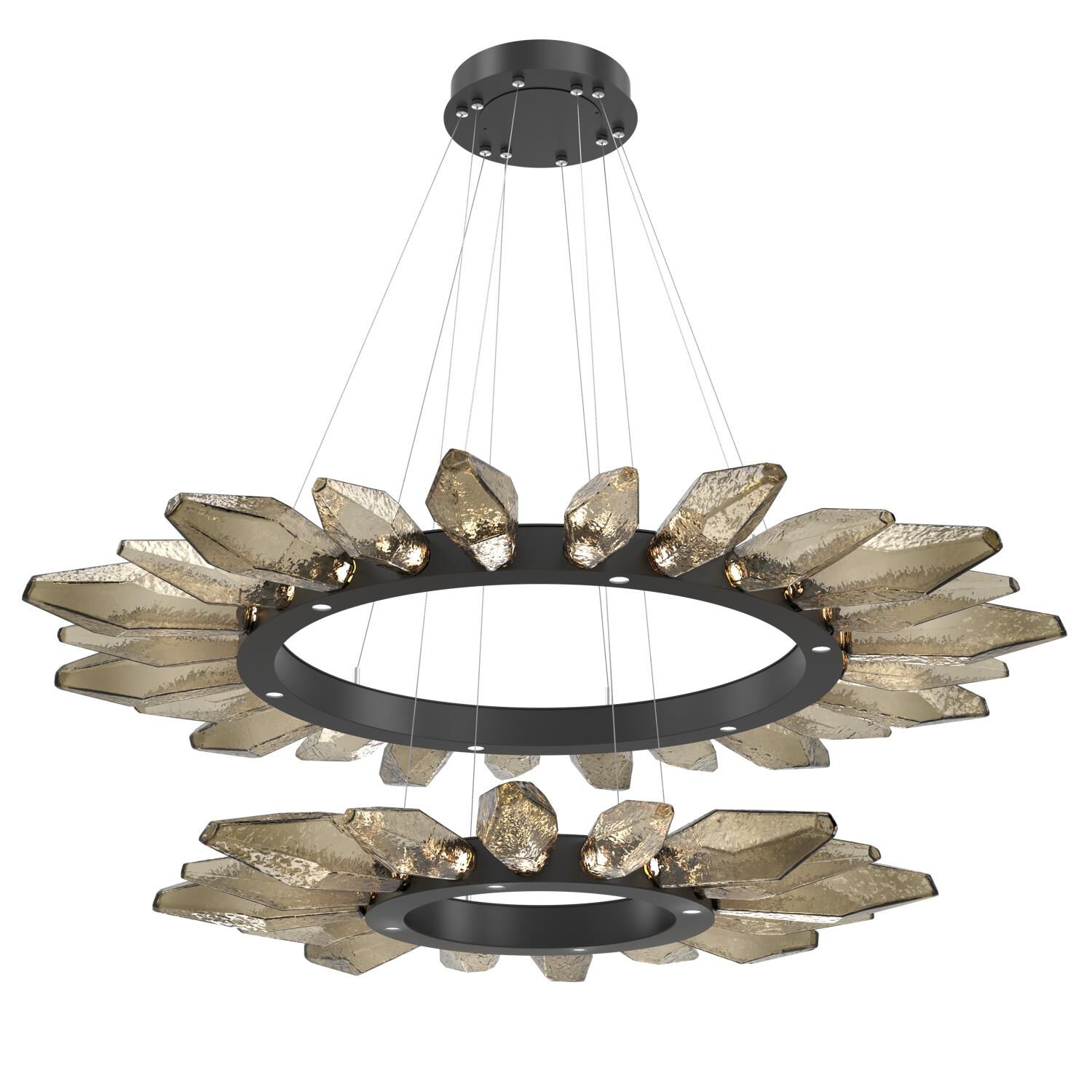 Rock Crystal 56 Inch 50 Light LED Chandelier by Hammerton Studio