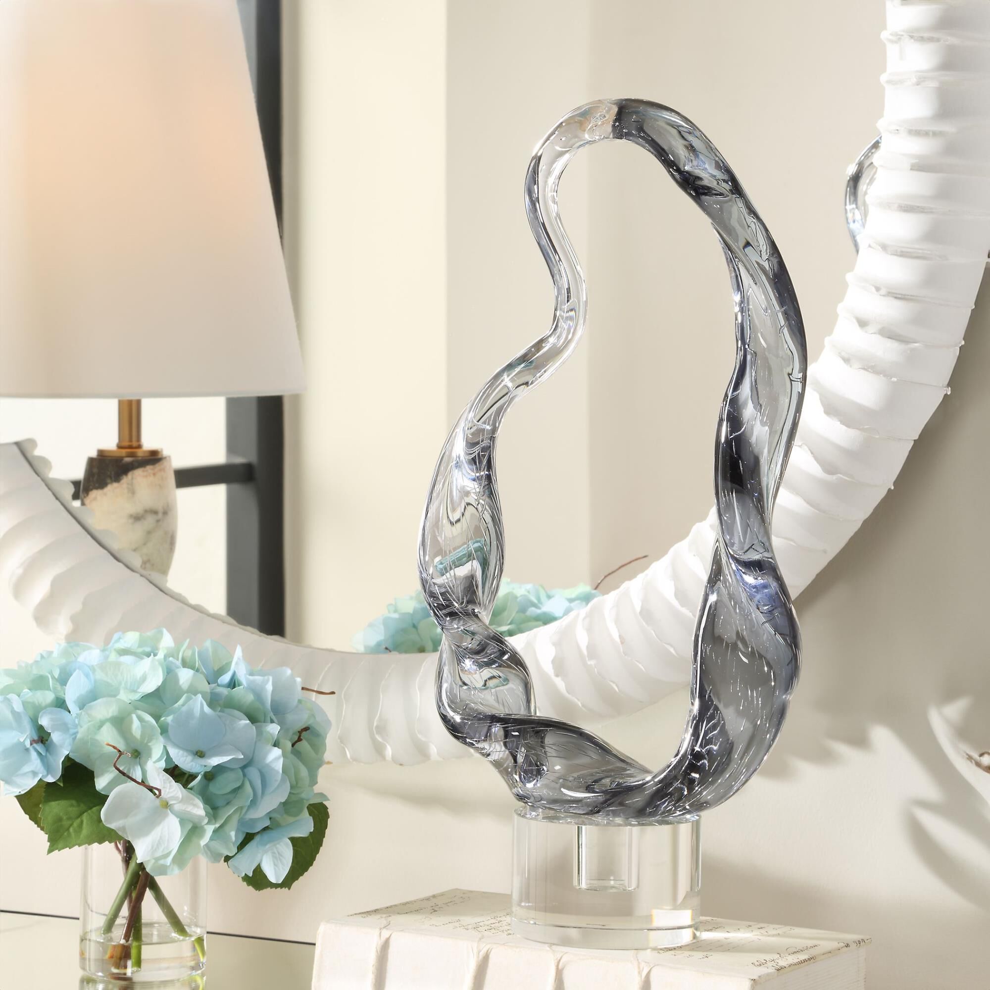 Grace Feyock Luminous Twist 9 Inch Sculpture by Uttermost