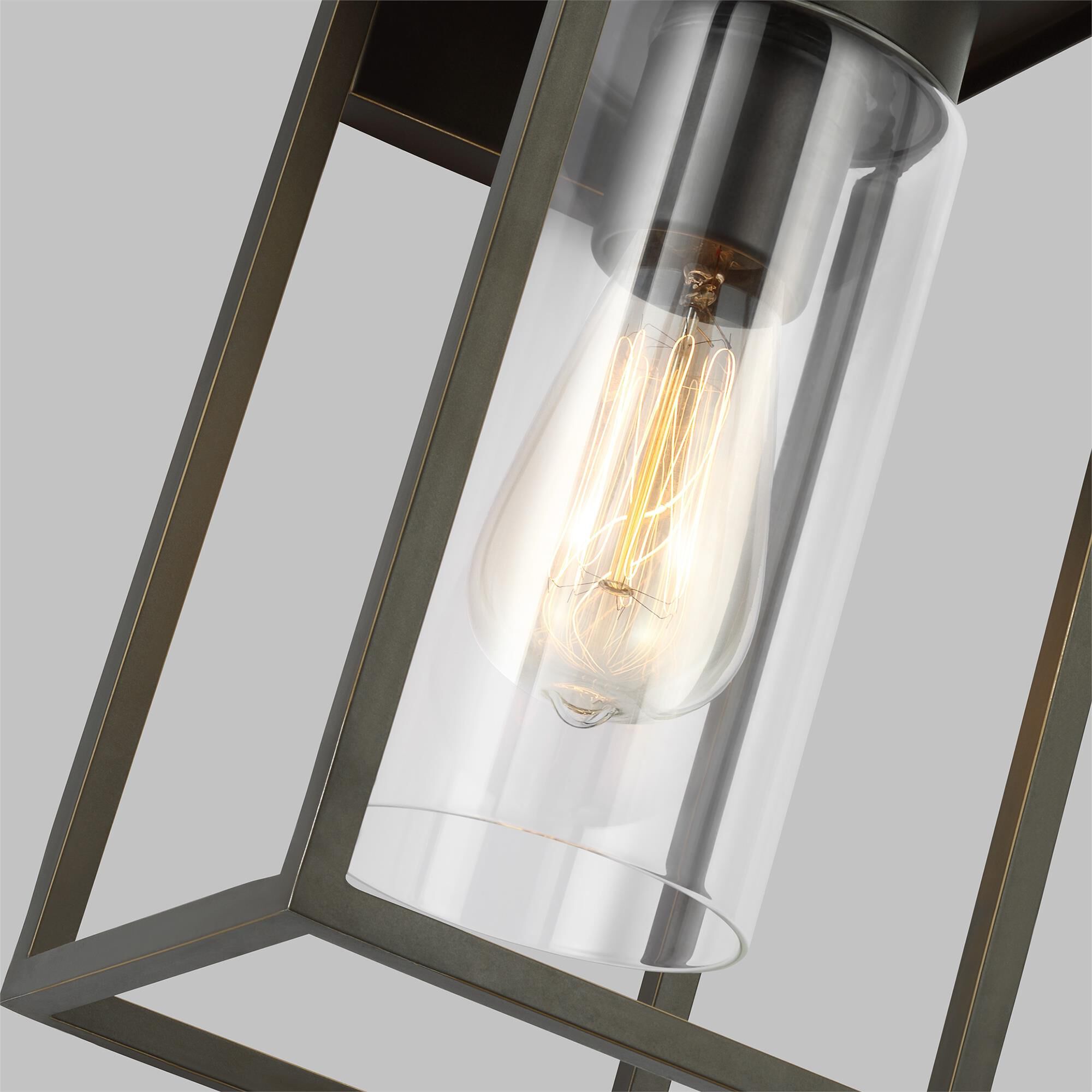 Shown in Antique Bronze finish and Clear glass and Clear Glass shade