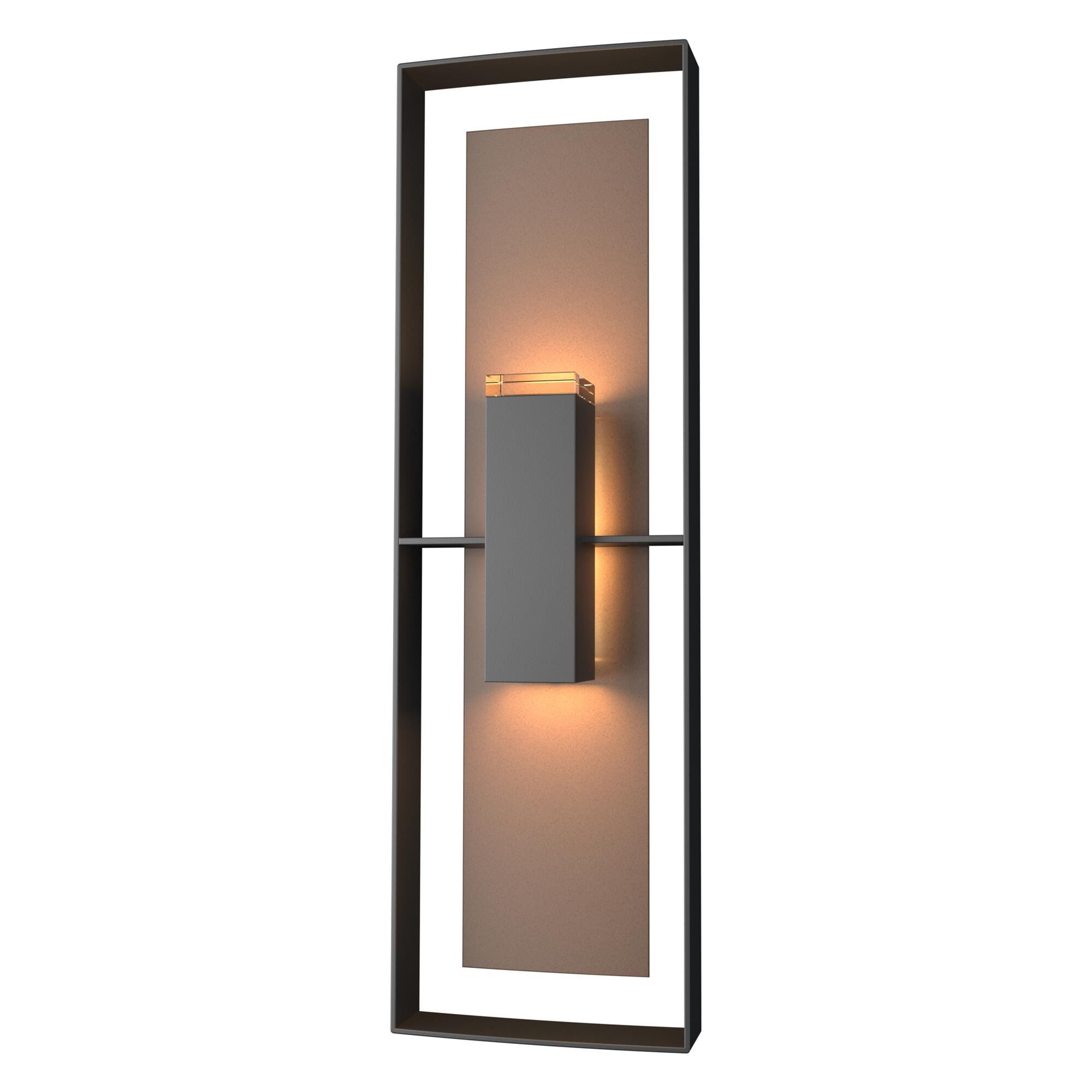 Shown in Coastal Black finish and Clear glass and Coastal Bronze accent