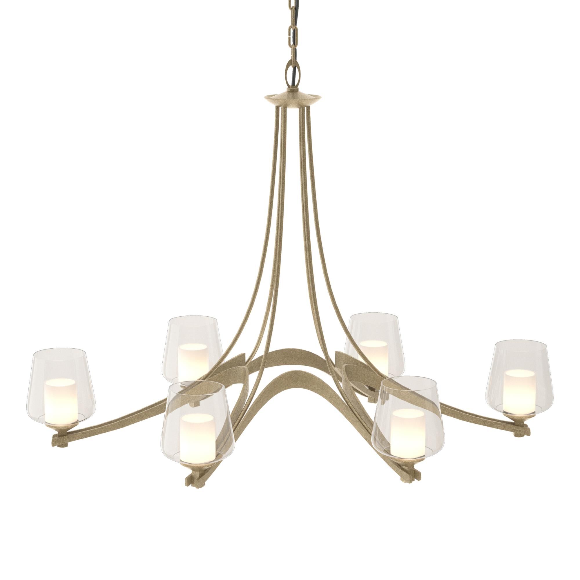 Oval 38 Inch 6 Light Chandelier by Hubbardton Forge