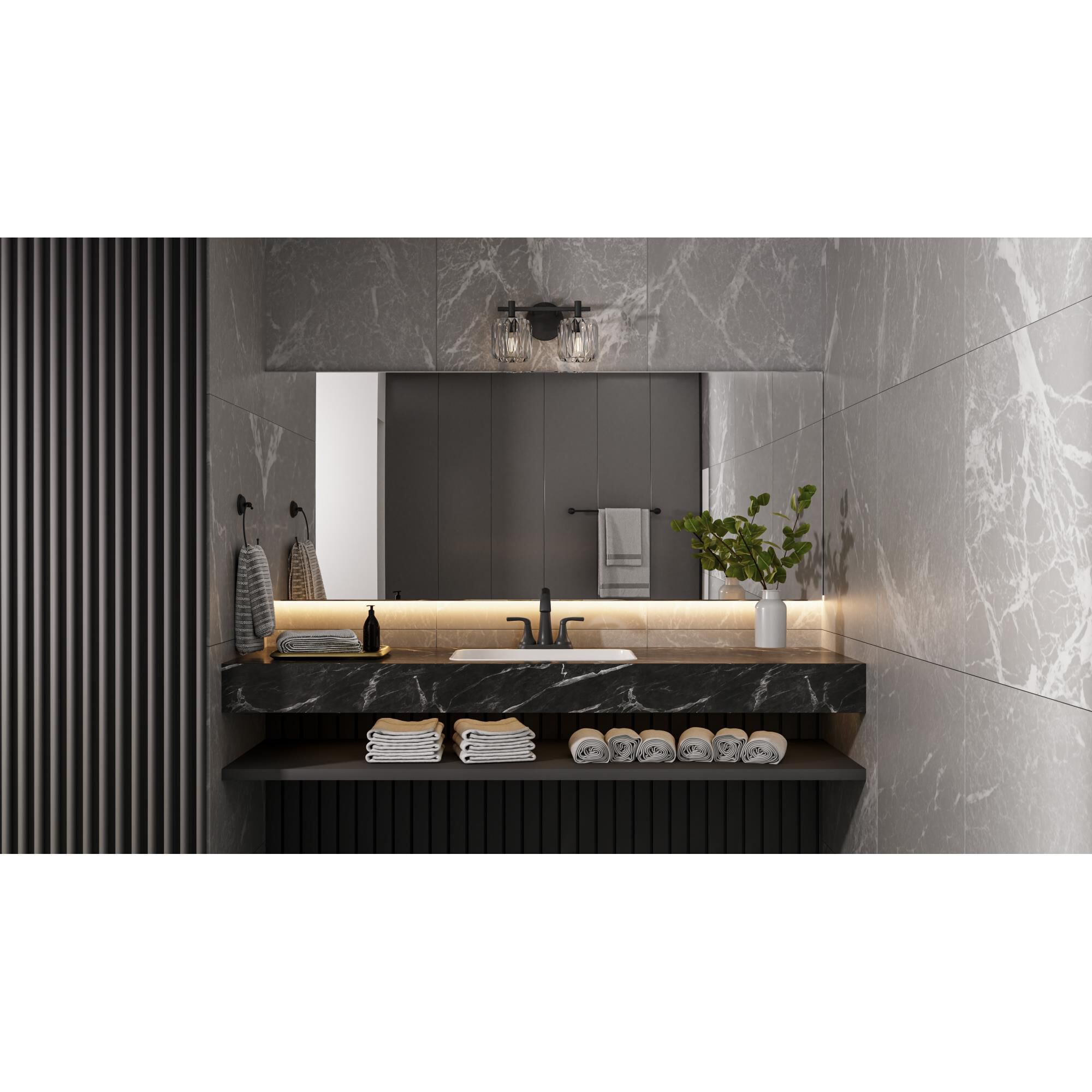 Spade 14 Inch Bath Vanity Light by Quoizel