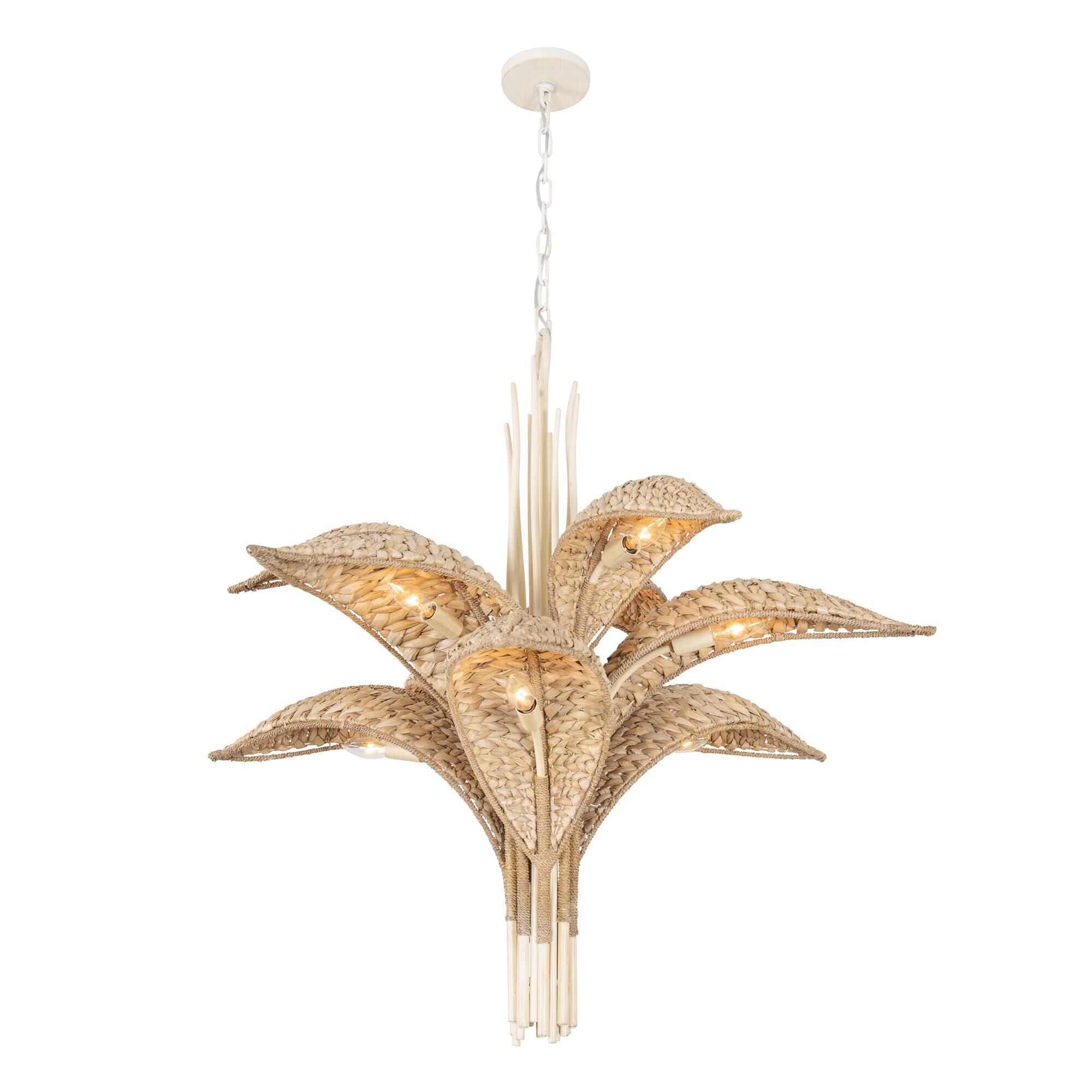 Ron Henderson Century Palm 38 Inch Chandelier by Varaluz