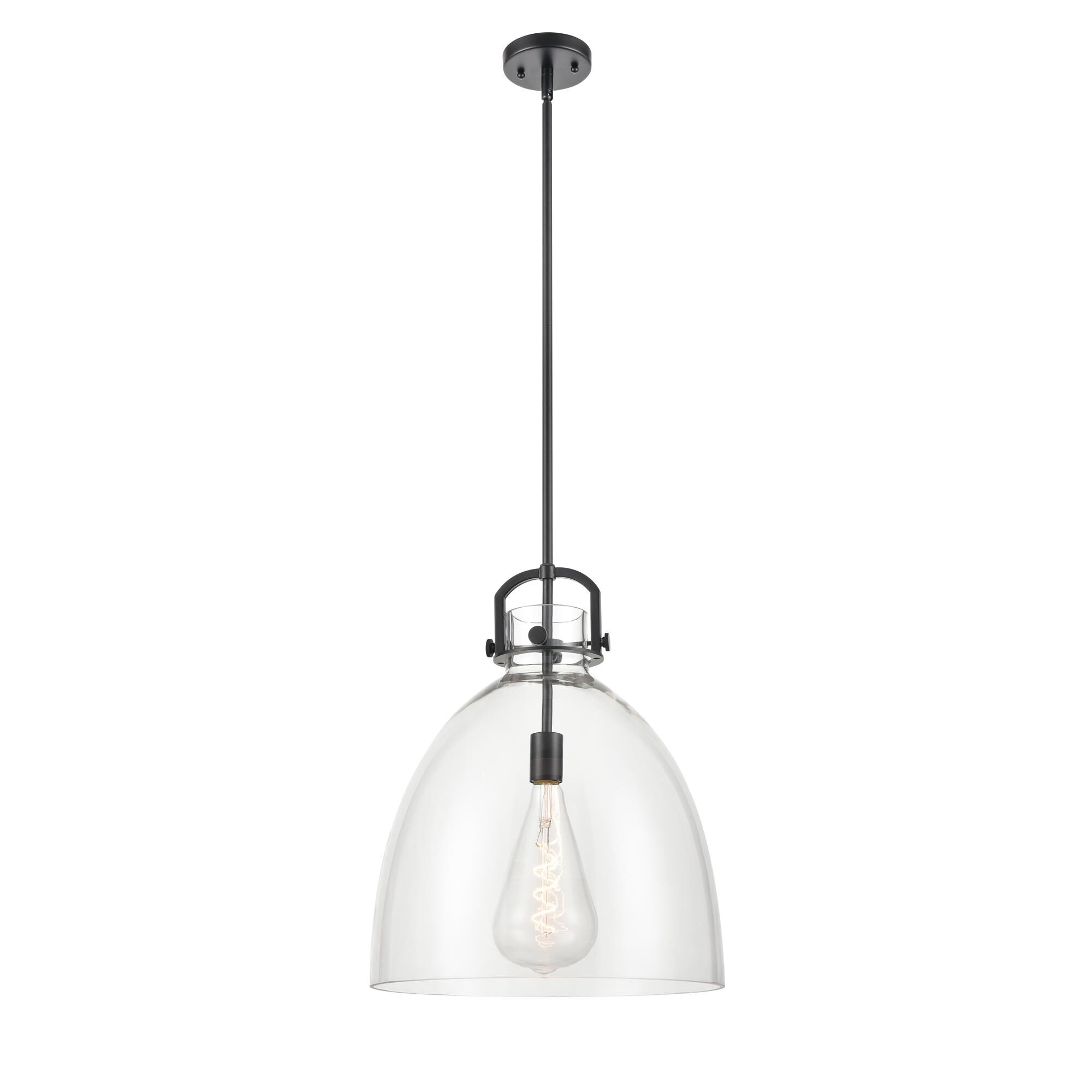 Shown in Matte Black finish and Clear glass