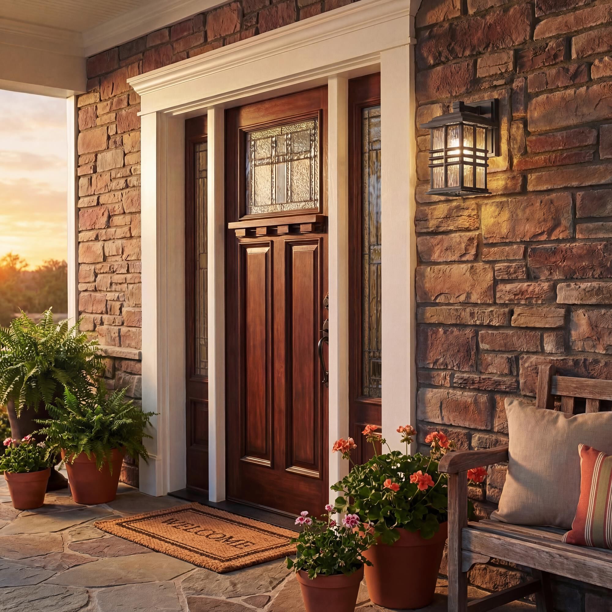 Beacon Square 12 Inch Outdoor Wall Light by Kichler Lighting