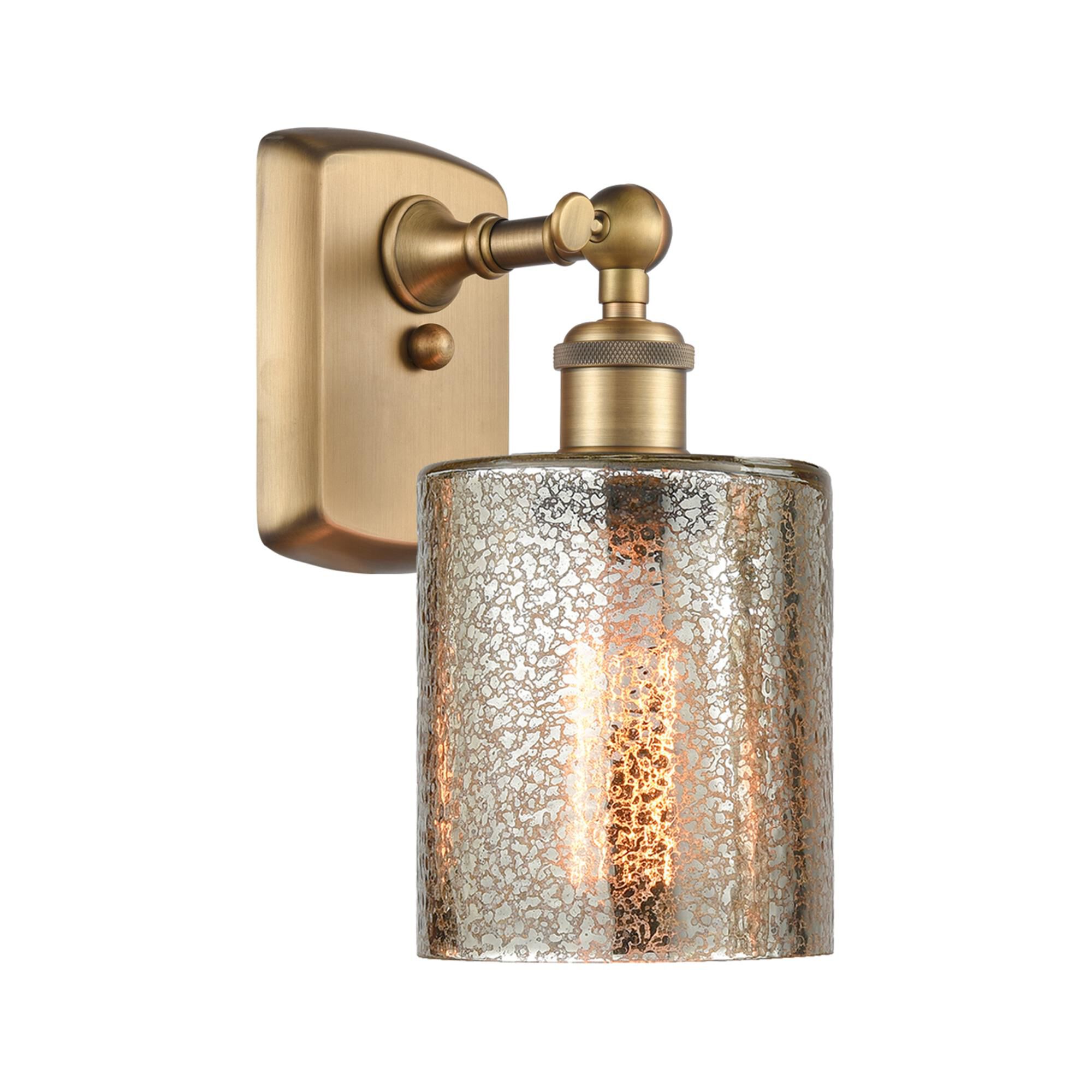 Shown in Brushed Brass finish and Drum glass and Glass shade