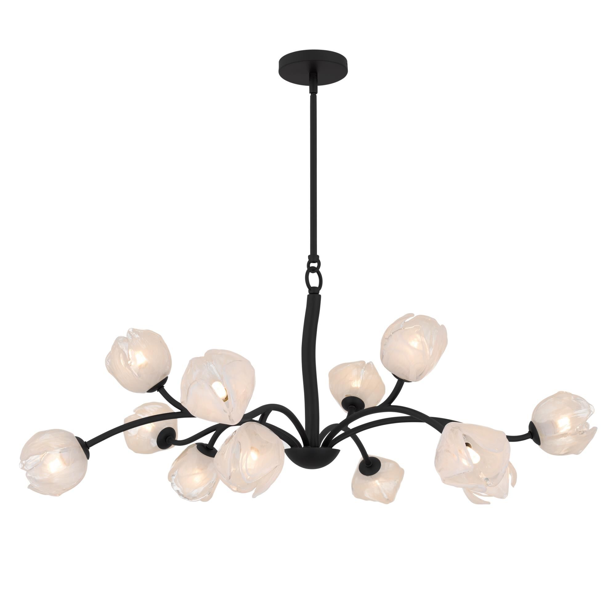 Shown in Matte Black finish and White Swirl Glass shade