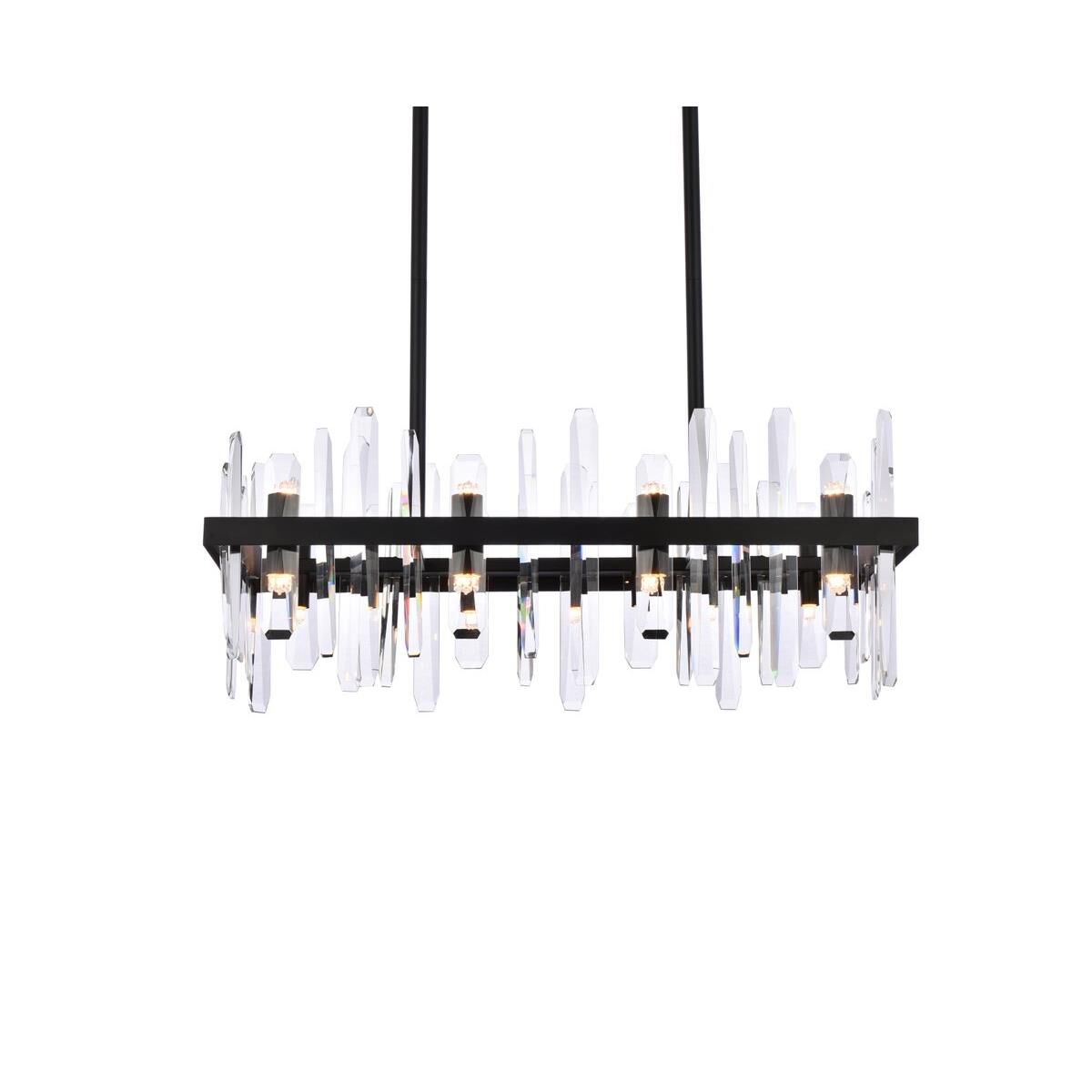 Serena 30 Inch 16 Light Linear Suspension Light by Elegant Lighting