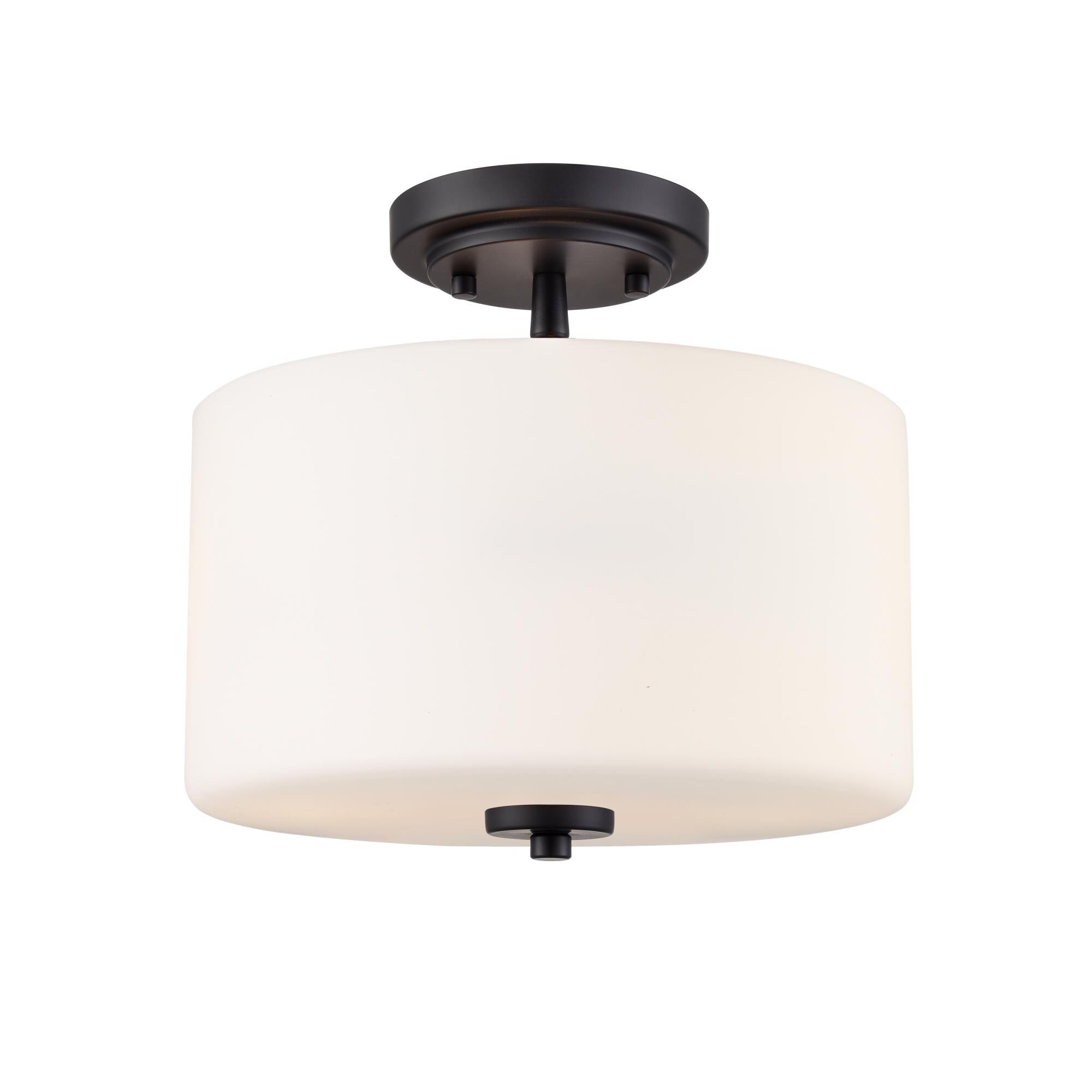 Shown in Matte Black finish and Etched Opal glass