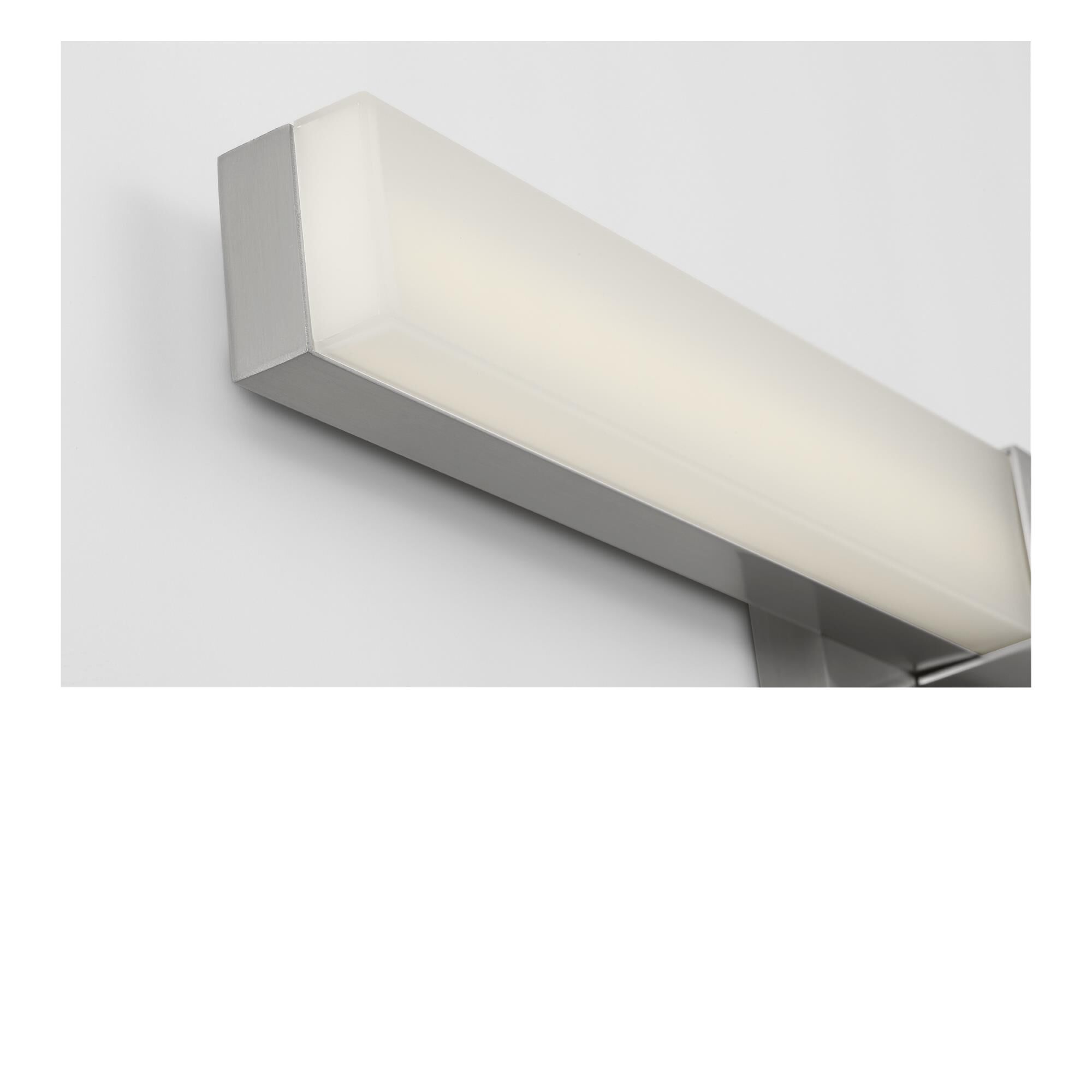 Shown in Brushed Nickel finish and White Acrylic shade