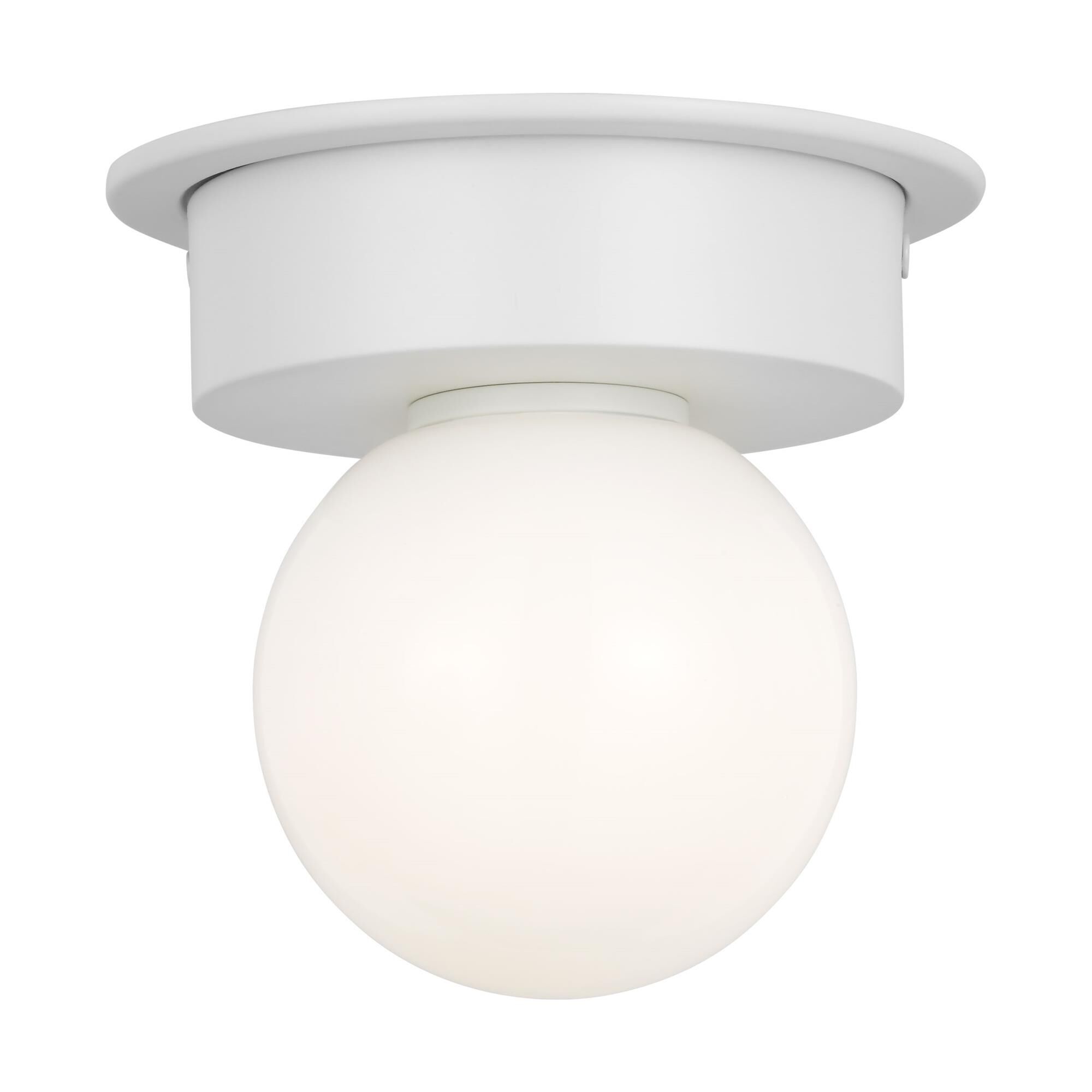 Shown in Matte White finish and Milk glass