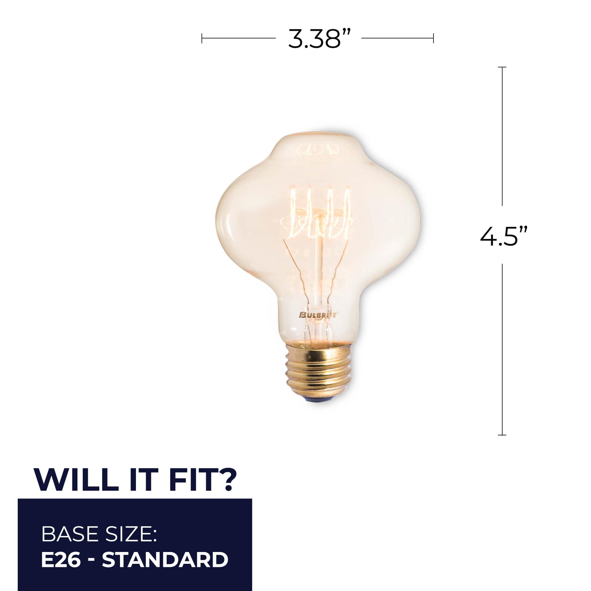 40 Watt 2200K T2 Incandescent Light Bulb,