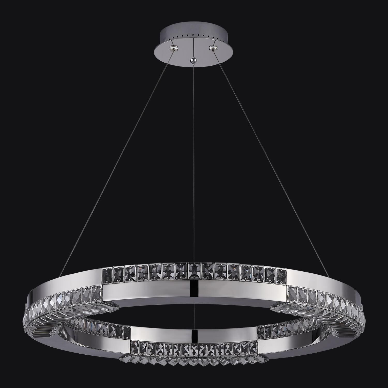 Shown in Polished Chrome finish and Firenze Clear crystal