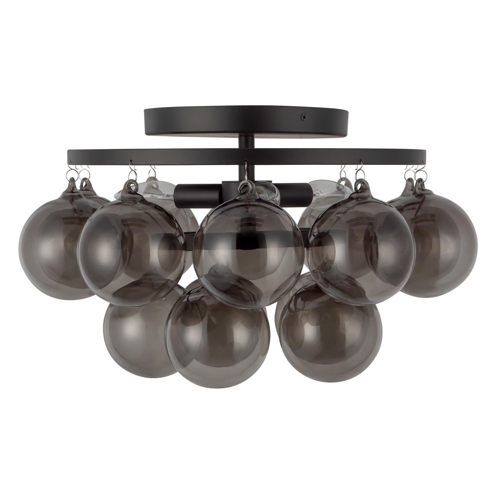 Peyton Fox Faye 18 Inch Semi Flush Mount by Alora Mood