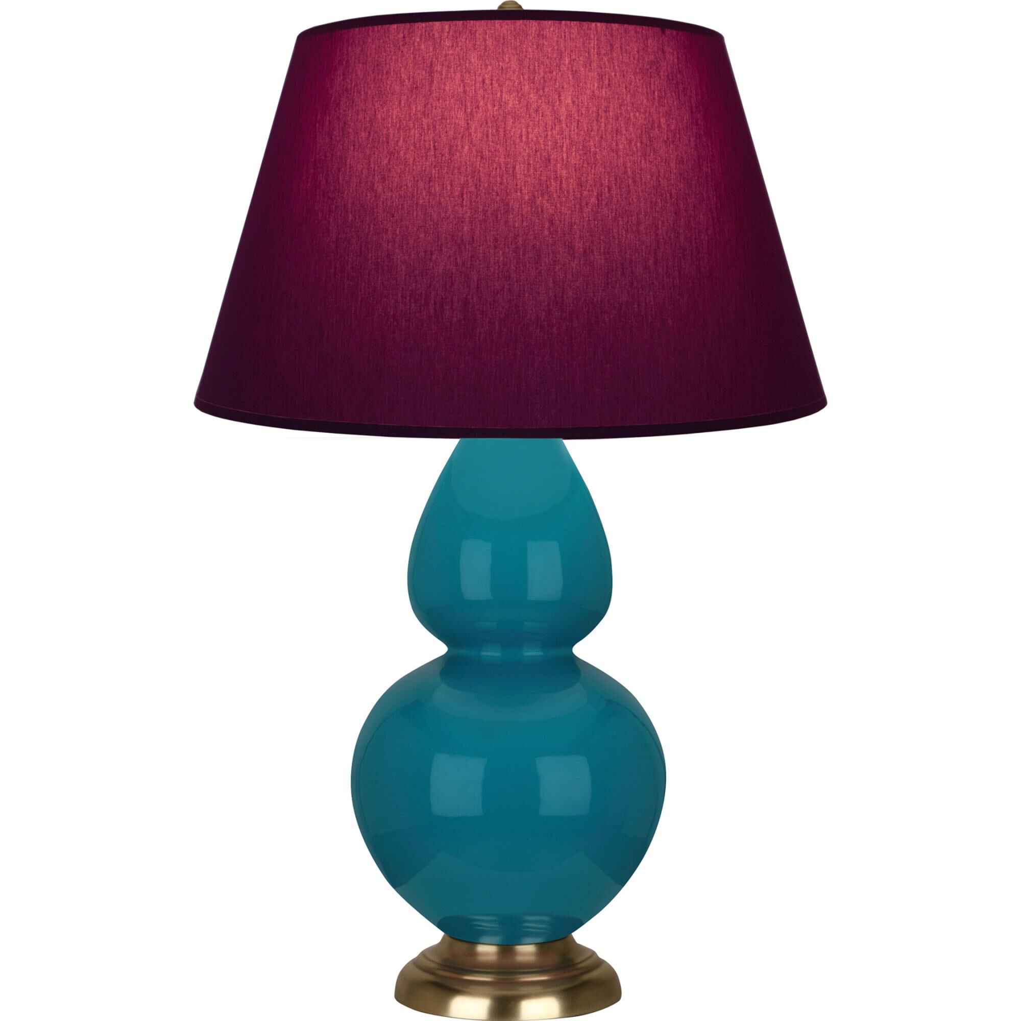 Shown in Peacock finish and Plum and Lavender shade and Plum accent