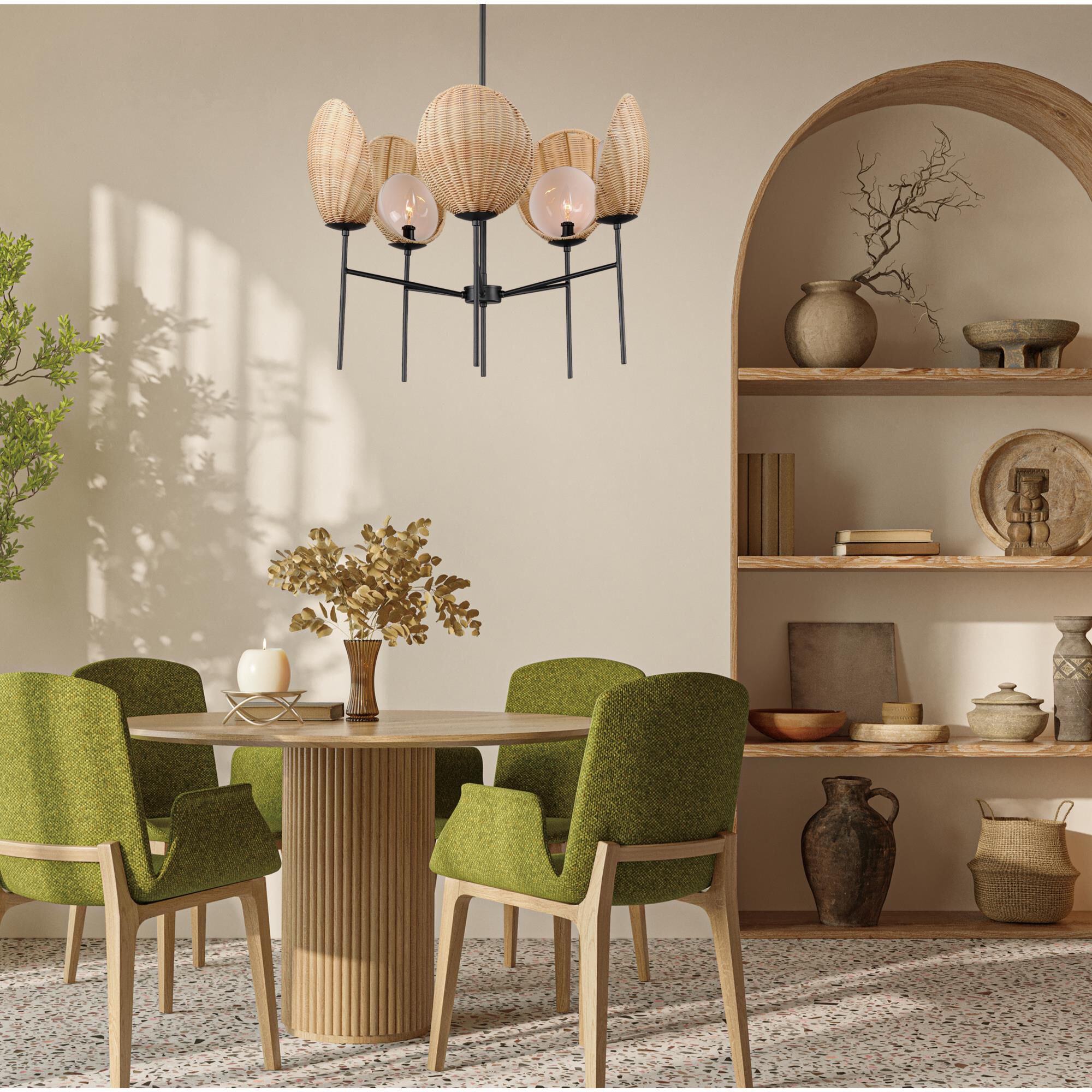 Maldives 26 Inch 5 Light Chandelier by Maxim Lighting