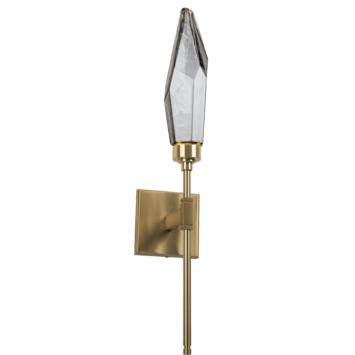 Shown in Novel Brass finish and Chilled Smoke glass