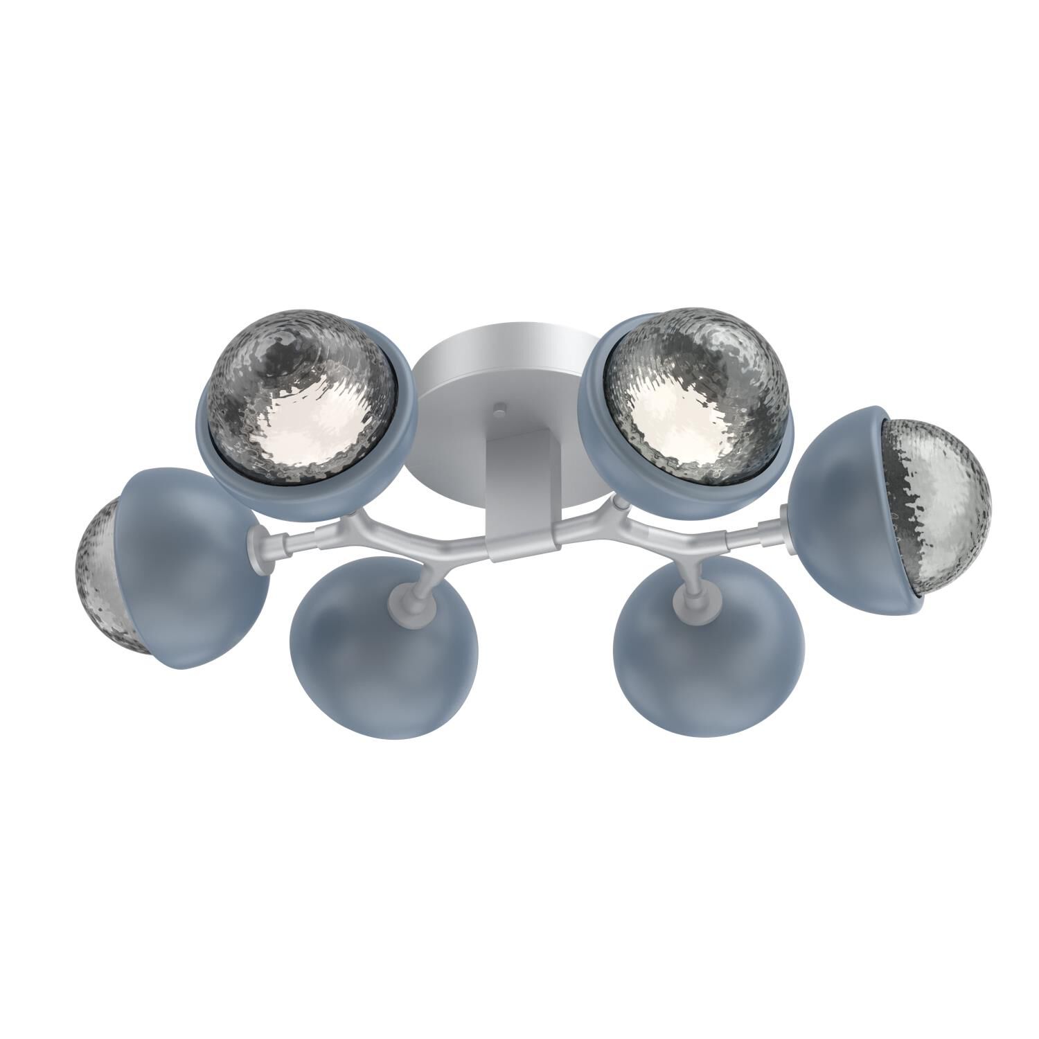 Shown in Classic Silver finish and Smoke glass and Poppy Blue accent