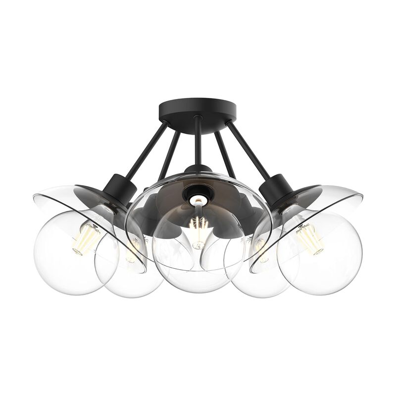 Francesca 20 Inch 5 Light Semi Flush Mount by Alora Mood