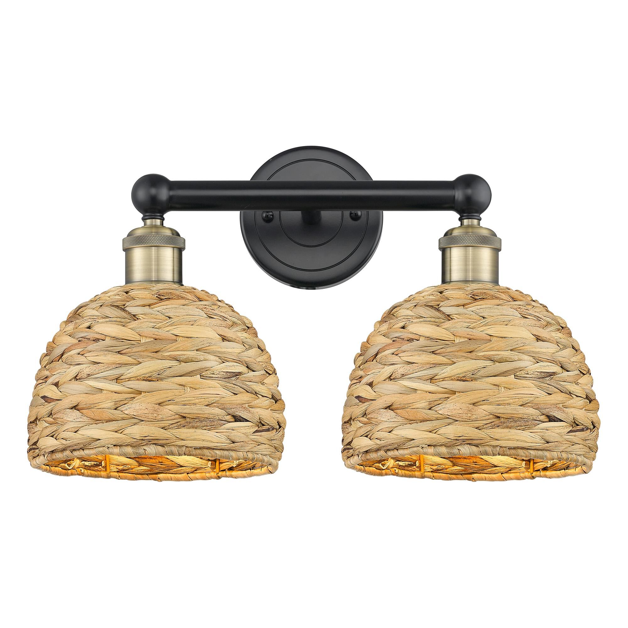 Bruno Marashlian Woven Rattan 17 Inch Bath Vanity Light by Innovations Lighting