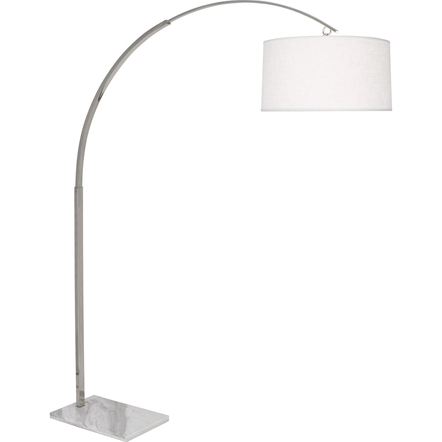 Shown in Polished Nickel  finish and White Brussels Linen With Self Fabric Bottom Diffuse shade