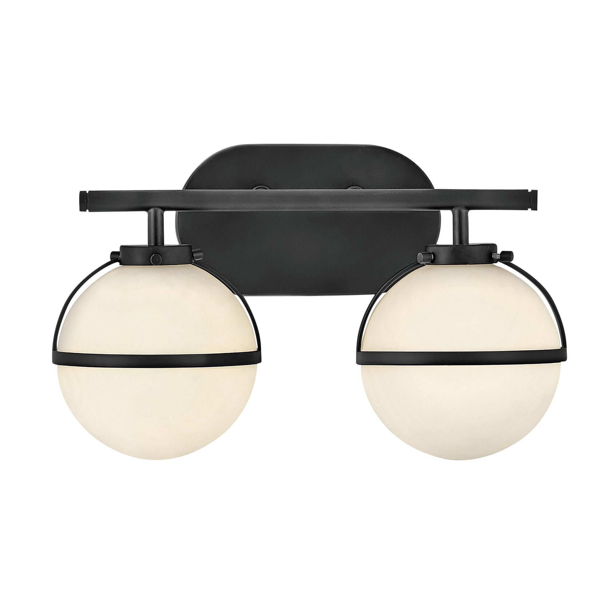 Shown in Black finish and Etched Opal glass