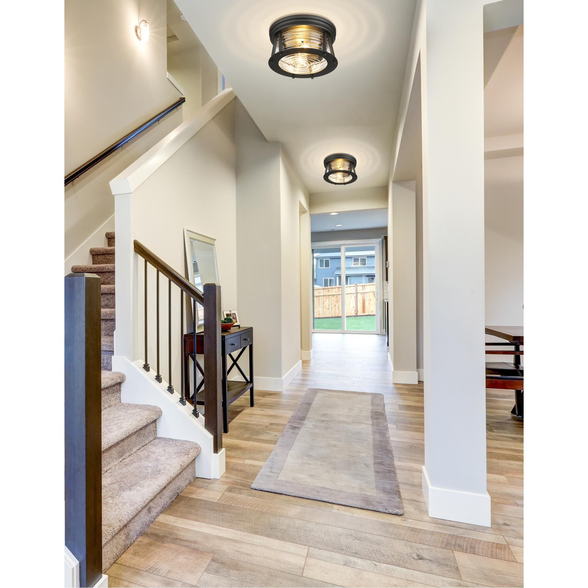 Shown in Bronze finish and Clear glass and No Shade shade