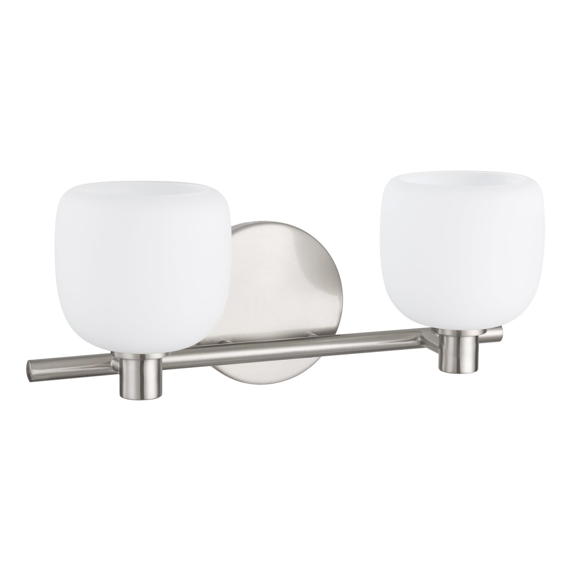 Shown in Brushed Nickel finish and Etched Opal glass