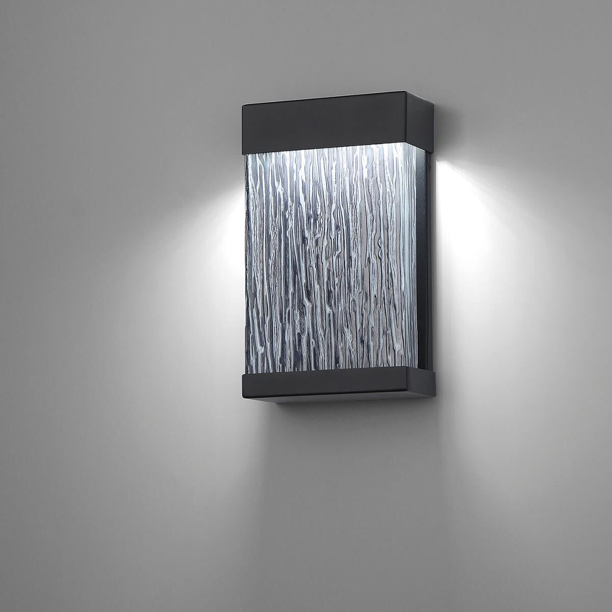 Shown in Black finish and Black Wood Grain Glass shade and Glass accent