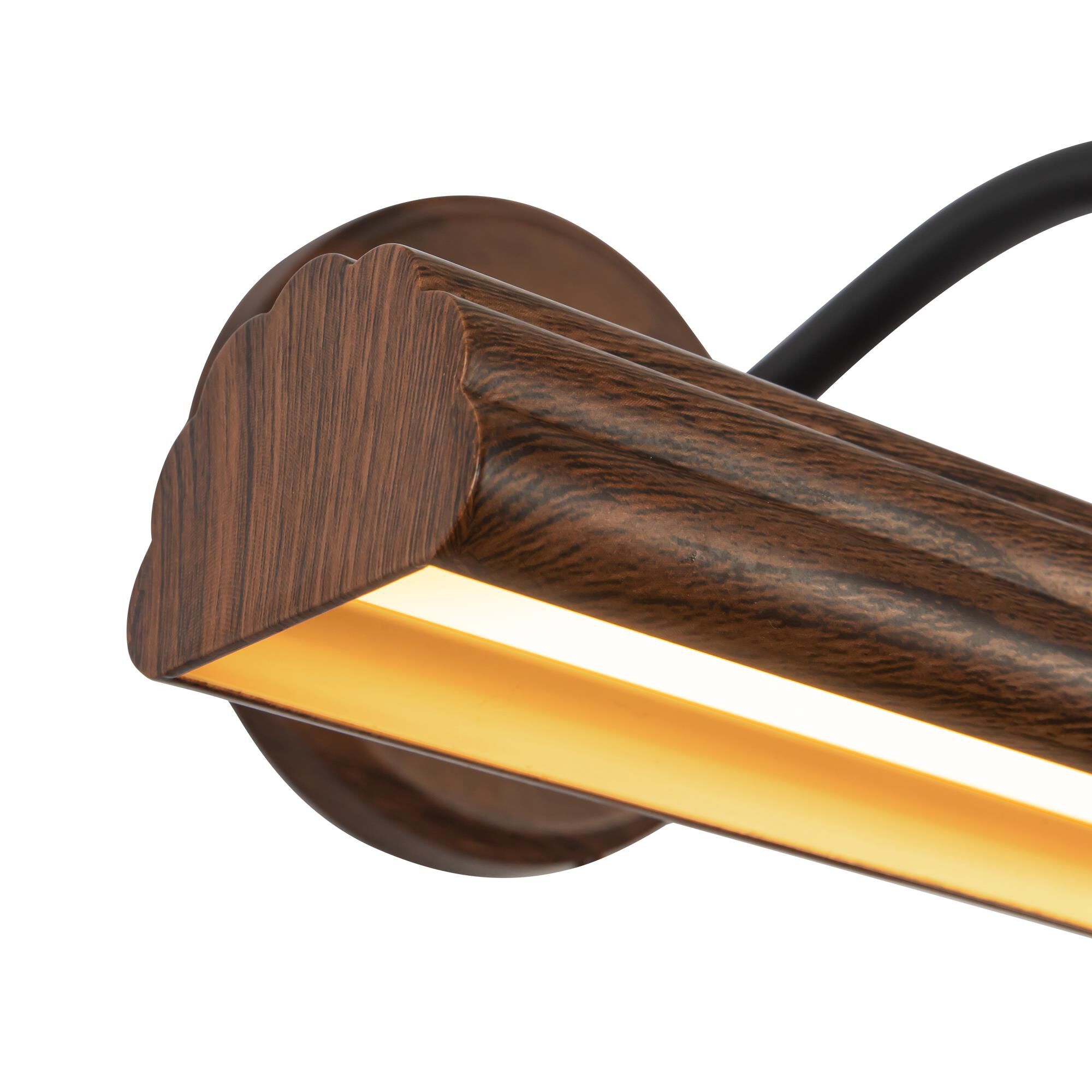Shown in Walnut finish and Frosted Acrylic Diffuser glass and Aluminum shade