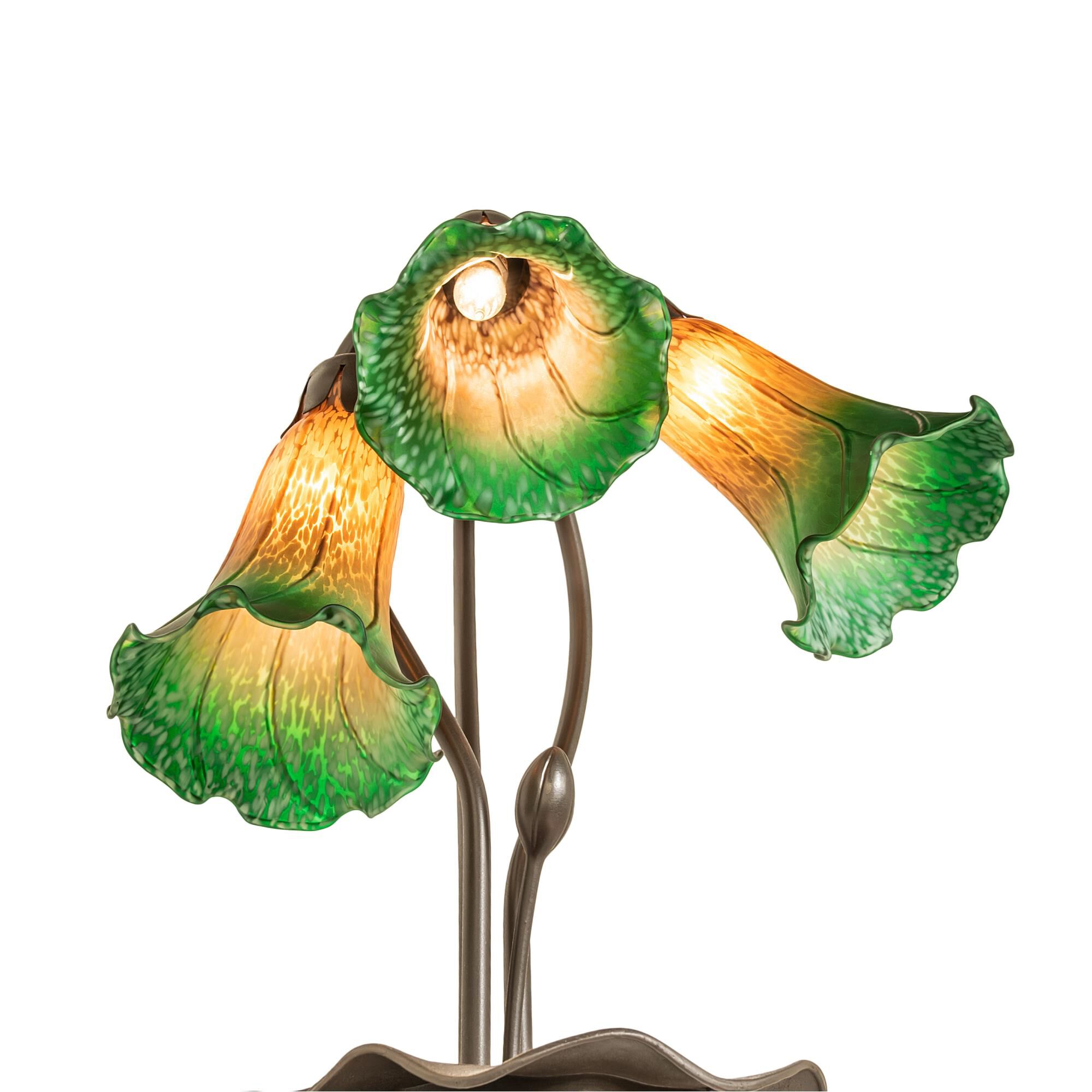 Amber and Green 16 Inch Accent Lamp by Meyda Lighting