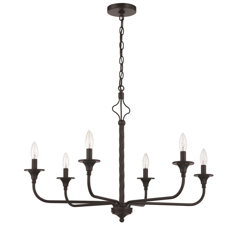 Jolenne 31 Inch 6 Light Chandelier by Craftmade