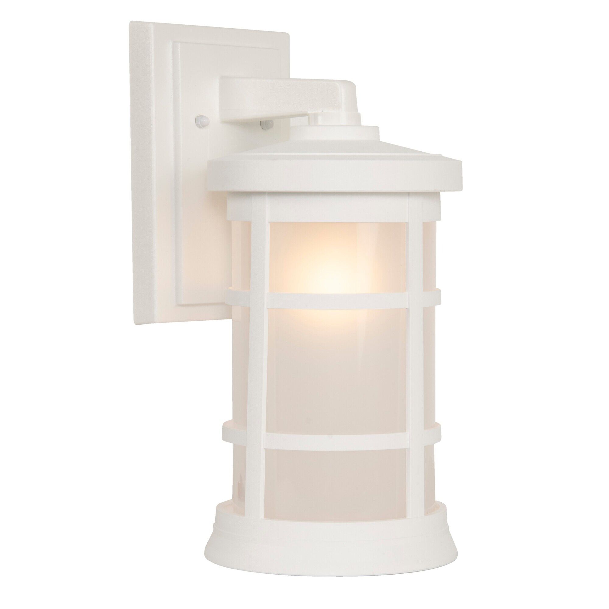Shown in Textured White finish and Frosted Polycarbonate shade