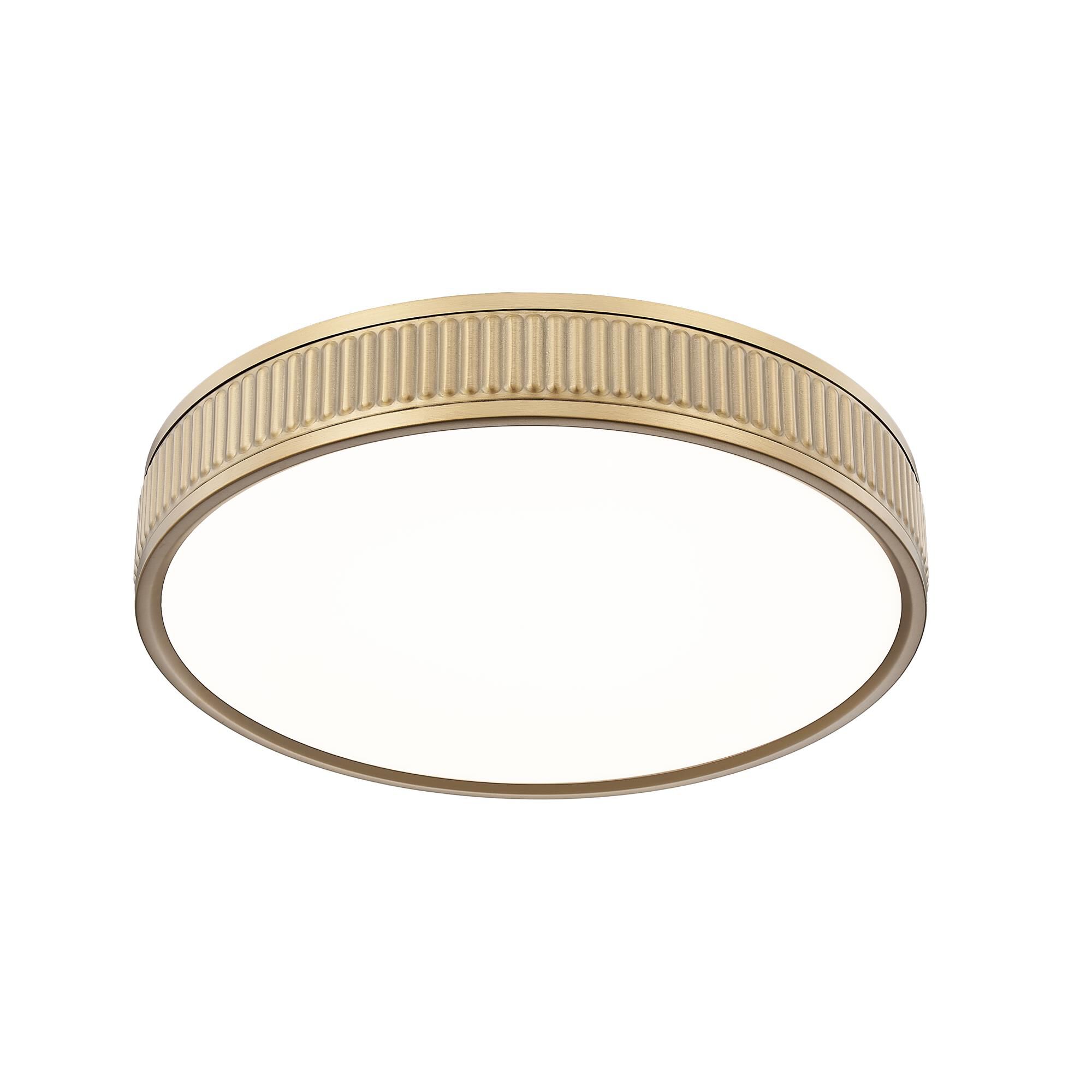 Shown in Modern Gold finish and Frosted glass and Frosted shade