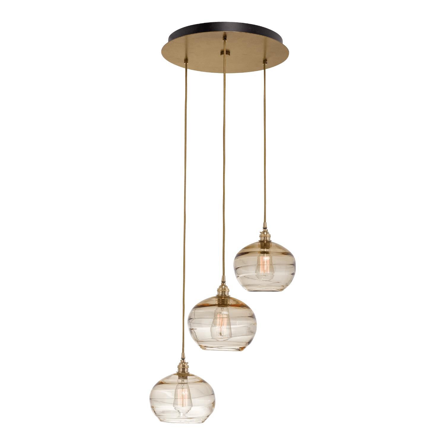 Coppa 20 Inch 3 Light Multi Light Pendant by Hammerton Studio