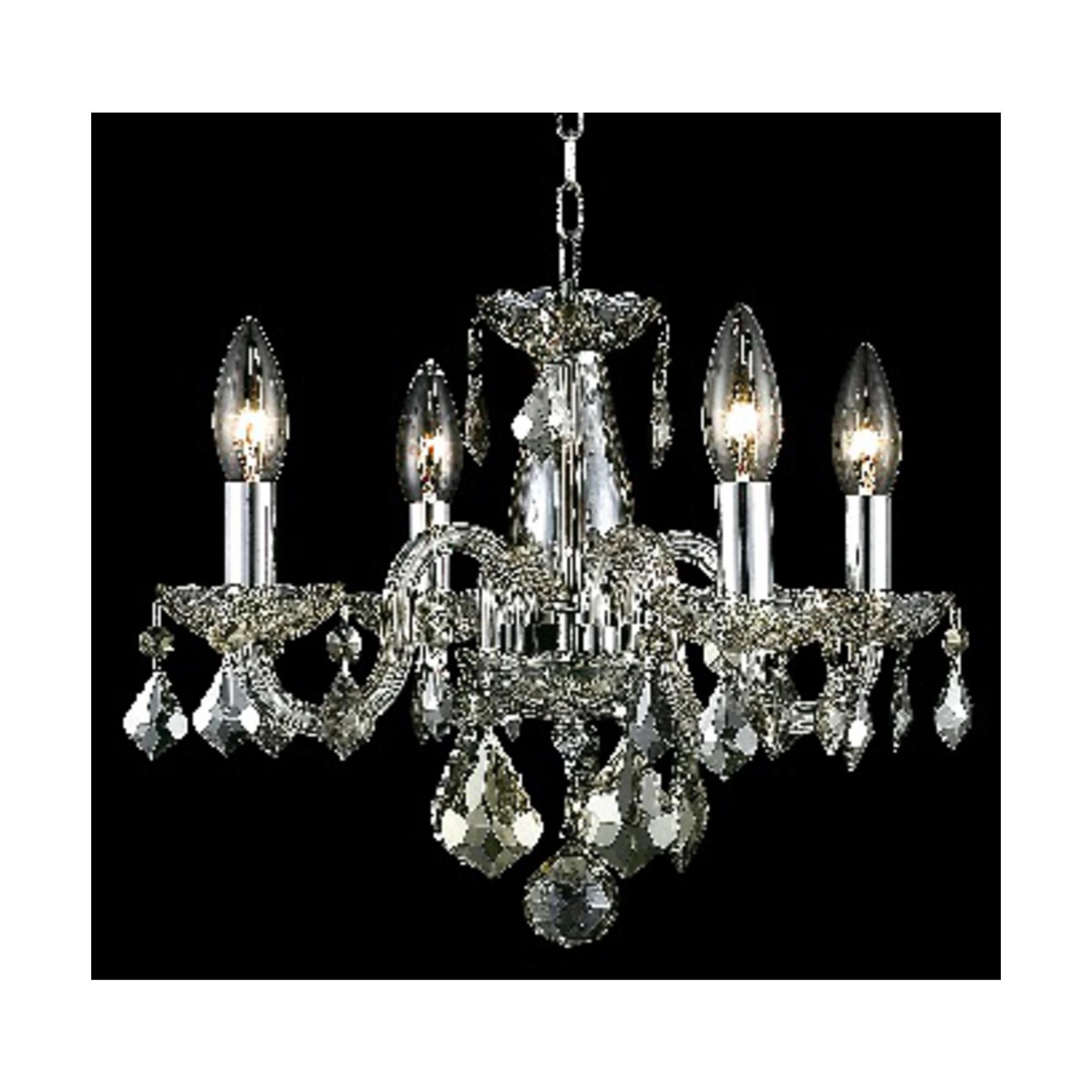 Rococo 15 Inch 4 Light Mini Chandelier by Elegant Lighting