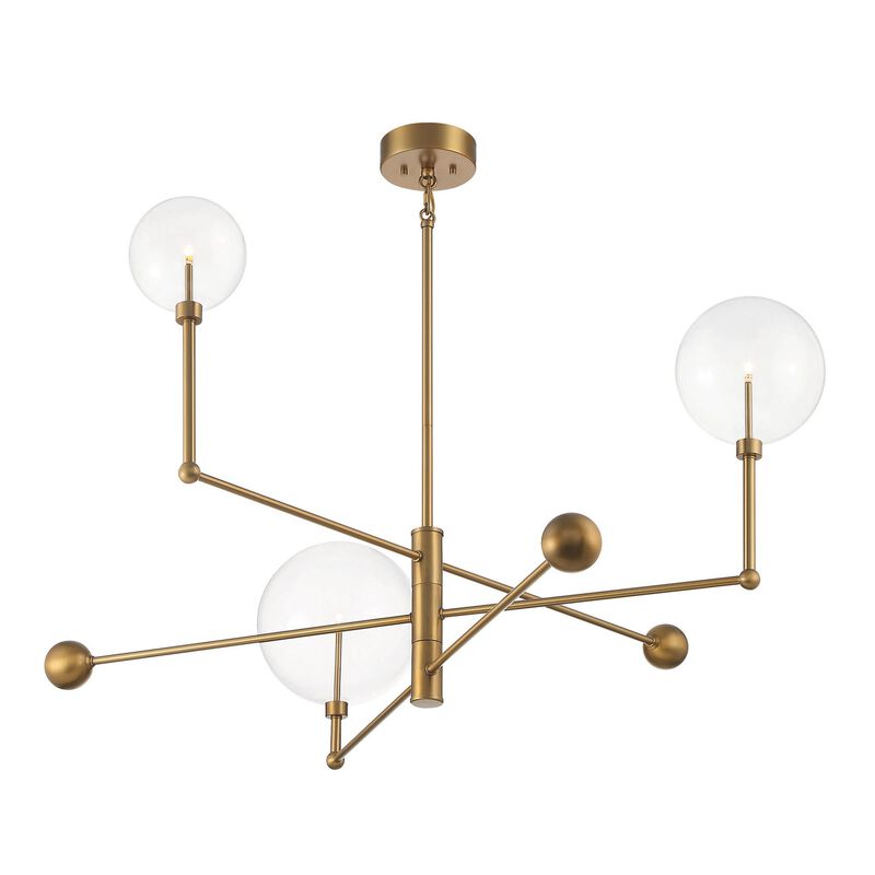 46 Inch 3 Light LED Chandelier by Meridian Lighting
