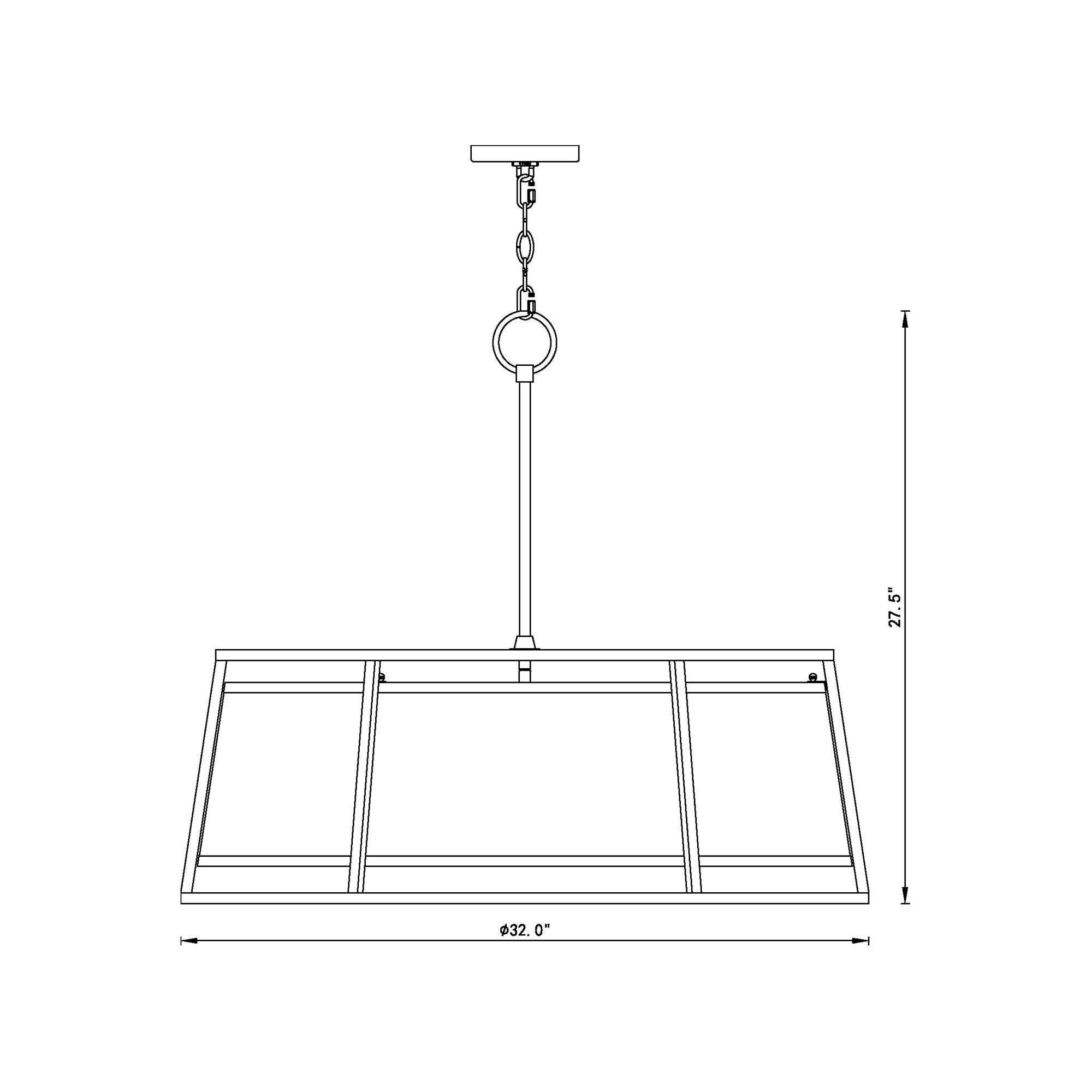 Lenyx Pendant 32 Inch 8 Light Chandelier by Z-Lite