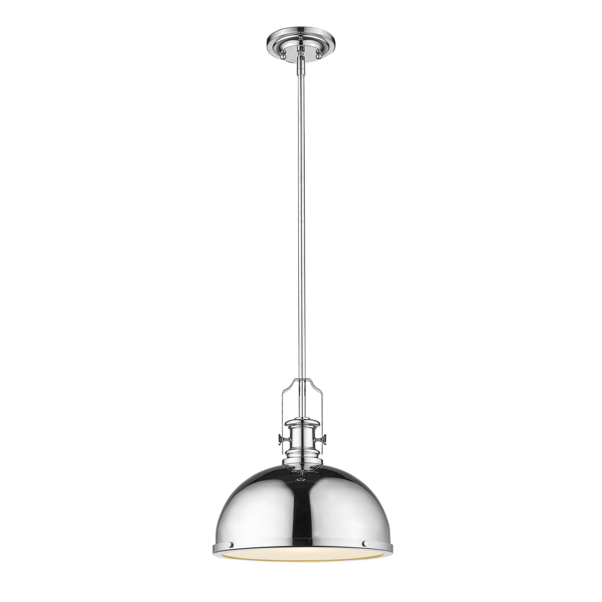 Shown in Chrome finish and Metal + glass and Metal + Glass shade
